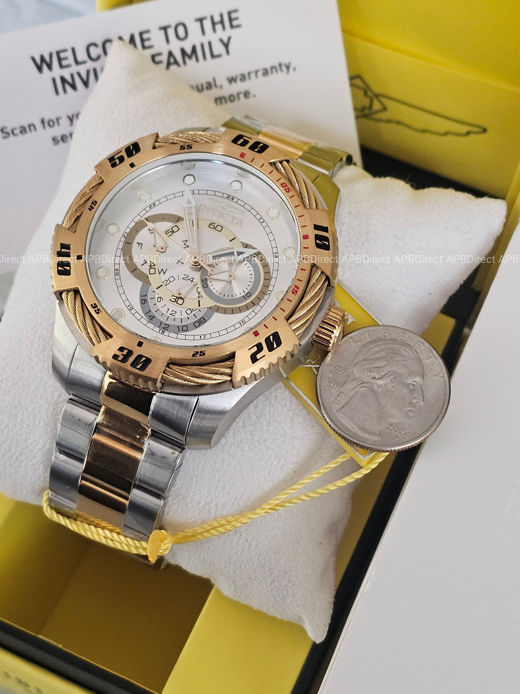 Invicta - Speedway - 2 Tone Multifunction TritNight Night Glow Lume mens watch