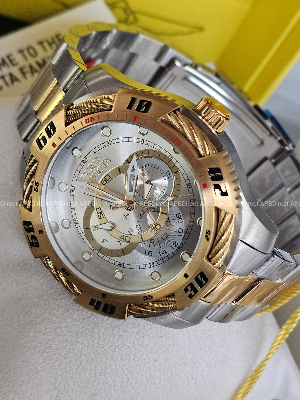 Invicta - Speedway - 2 Tone Multifunction TritNight Night Glow Lume mens watch