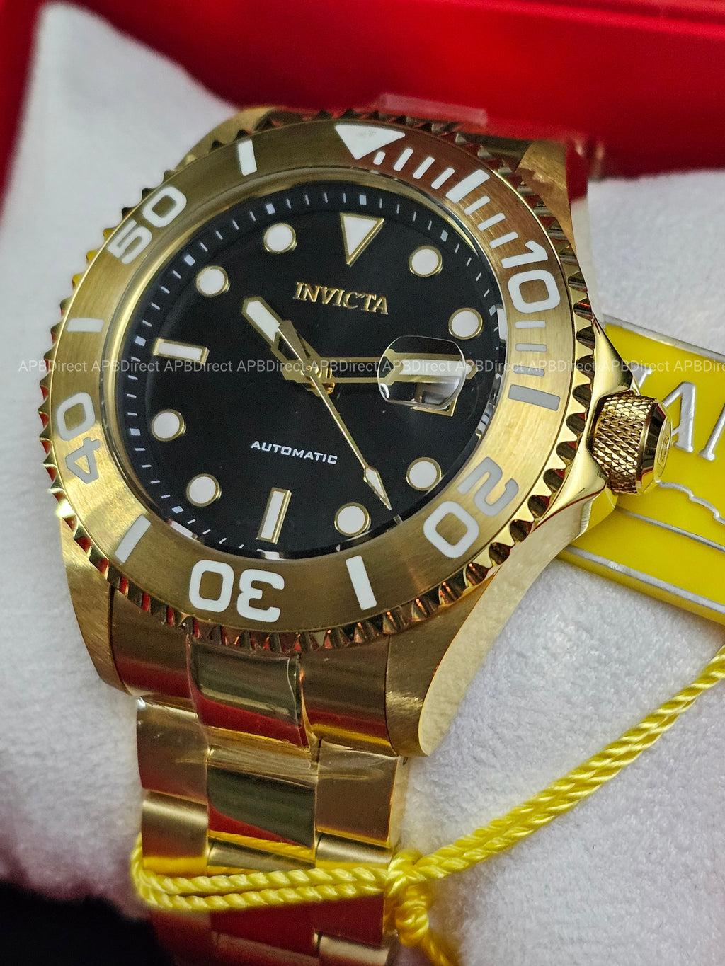 Invicta - GRAND DIVER - Gold Plated LUME Bezel Automatic NH35A - mens watch Pro