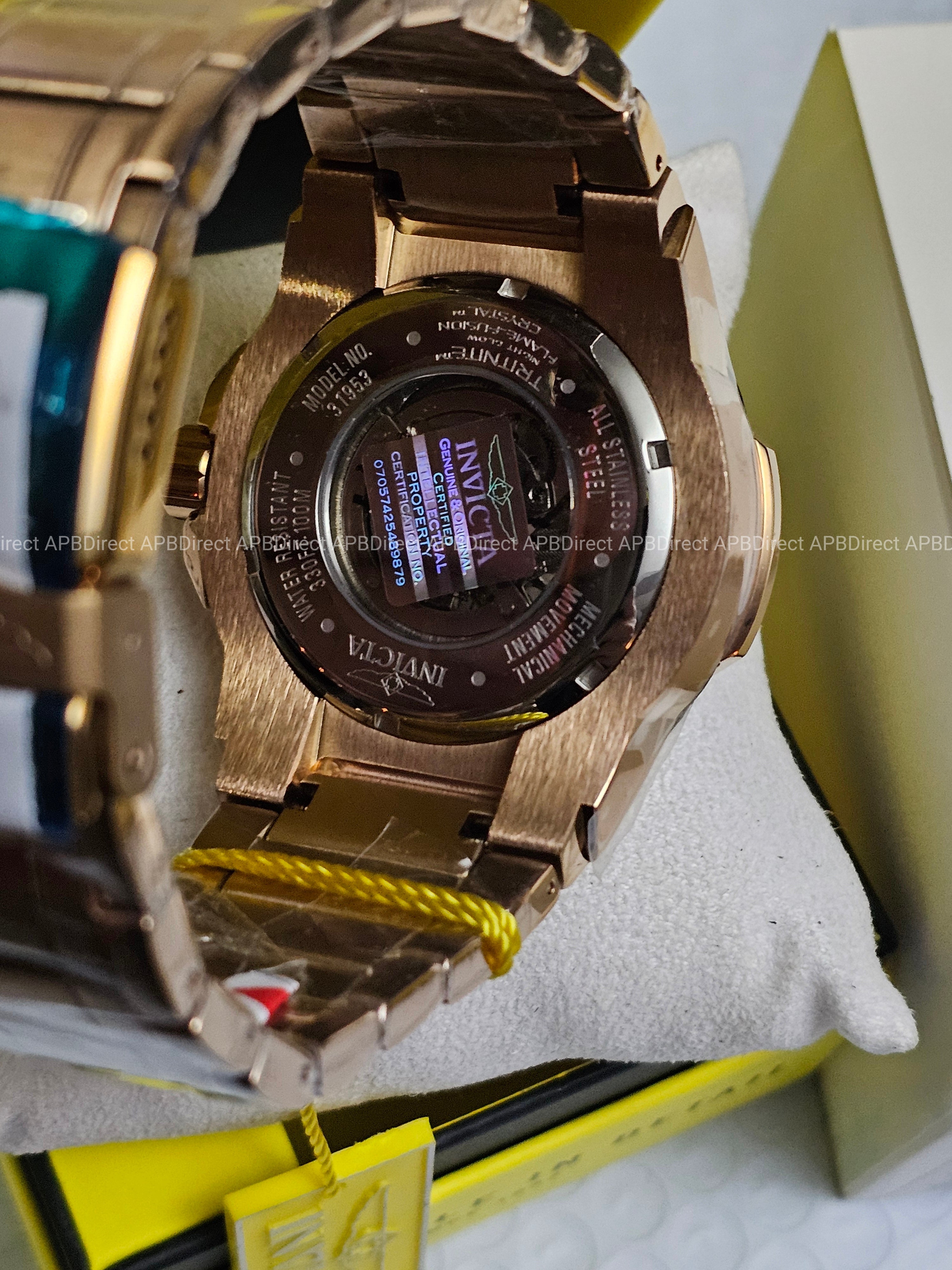 Invicta - BOLT - Automatic - Open ❤️ Heart Dial Rose Gold / Gunmetal mens watch