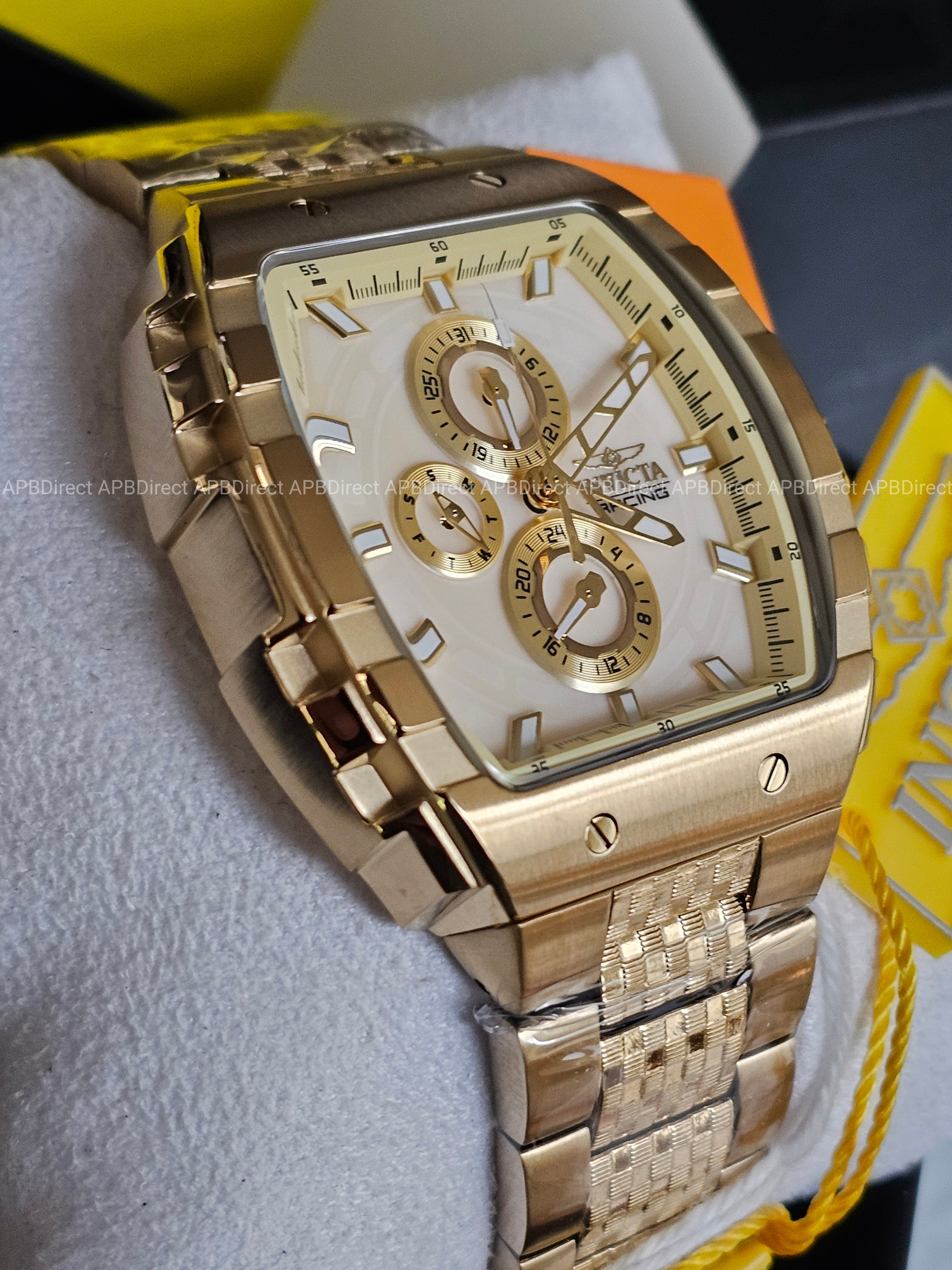 Invicta - S1 Rally - Gold Case & Bracelet Multifunction Quartz Mens Watch