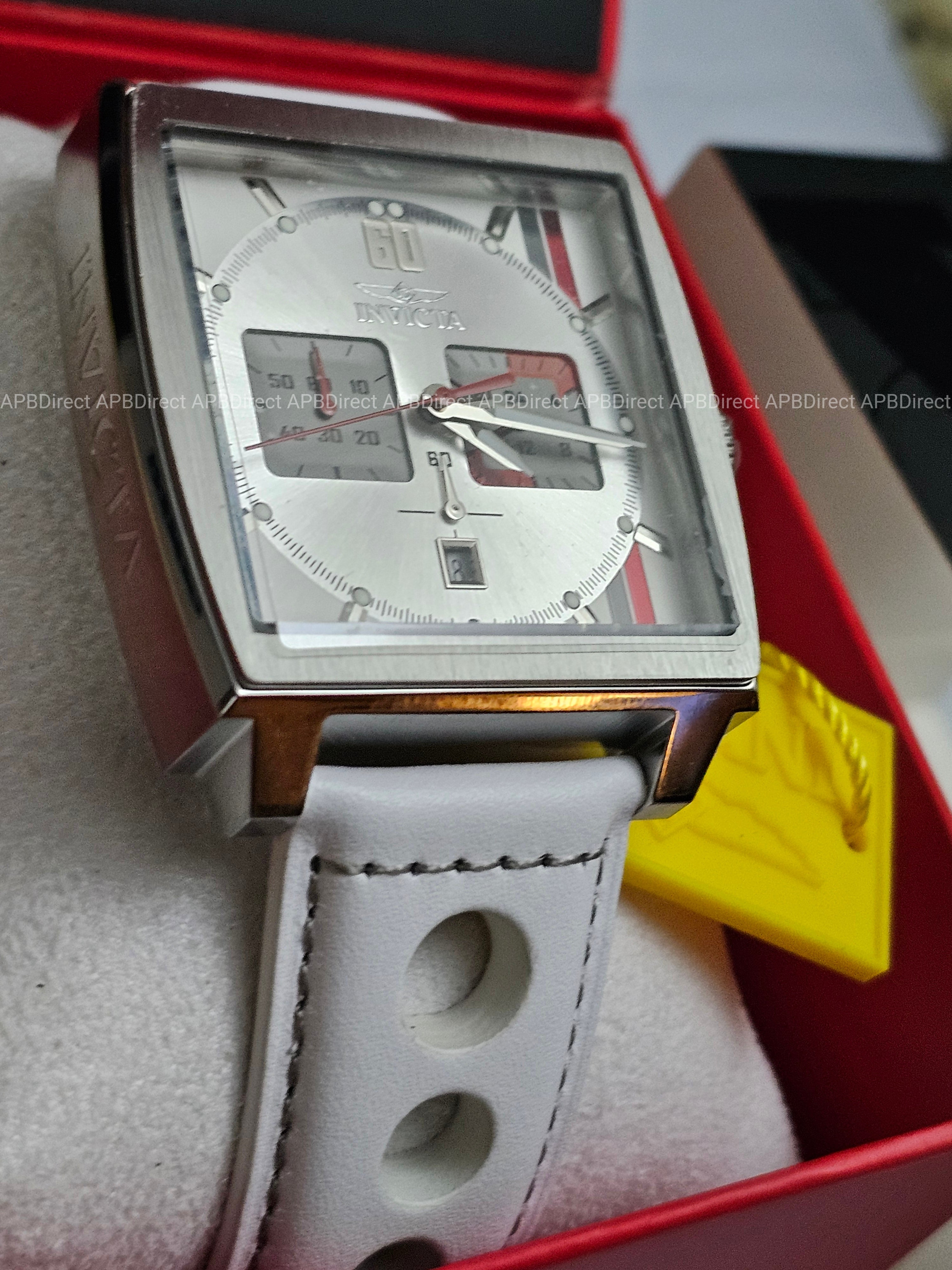 Invicta Racing - S1 Rally Chronograph - White Leather Strap - Mens Watch