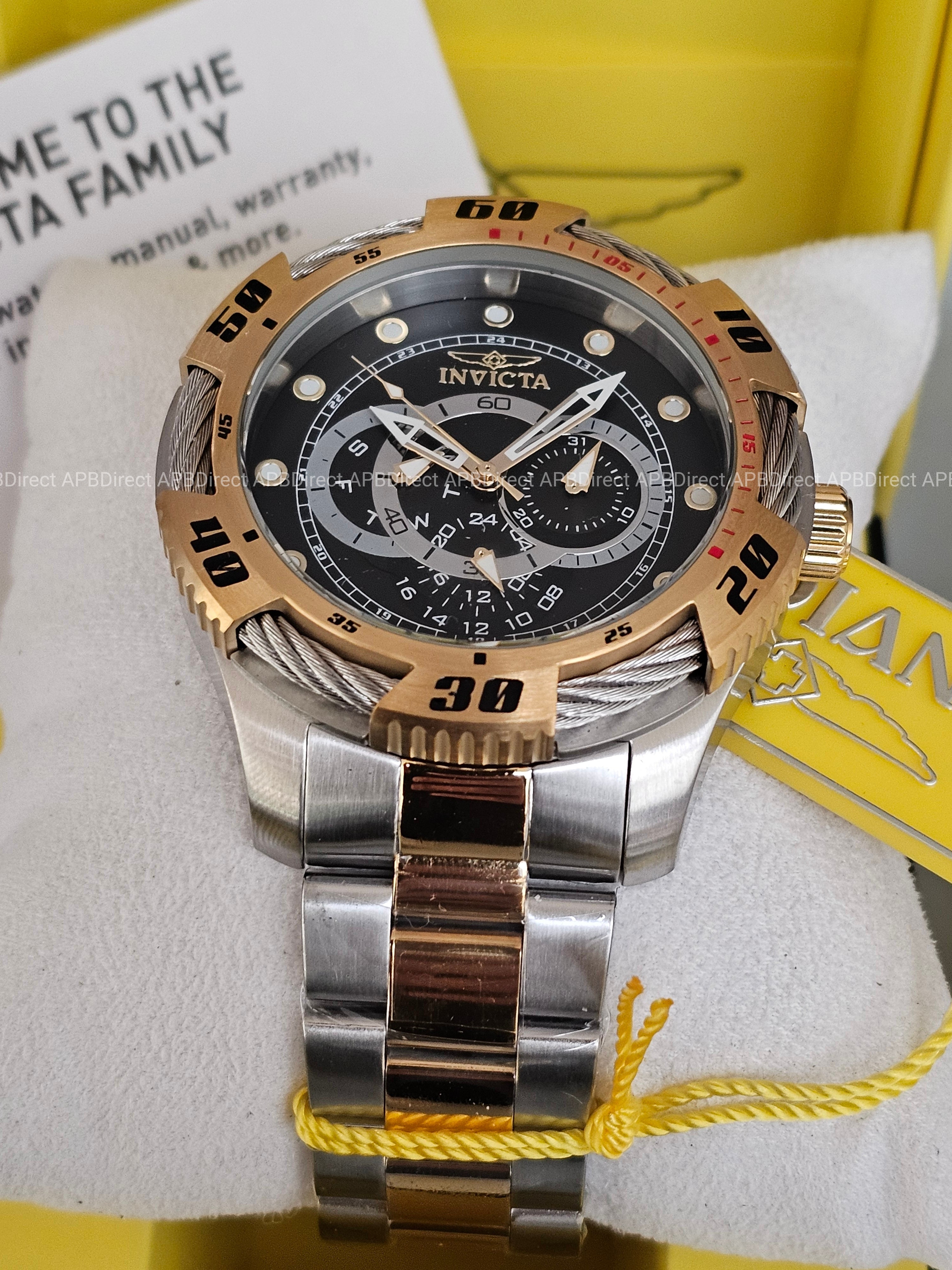 Invicta - Speedway - 2 Tone Multifunction TritNight Night Glow Lume mens watch
