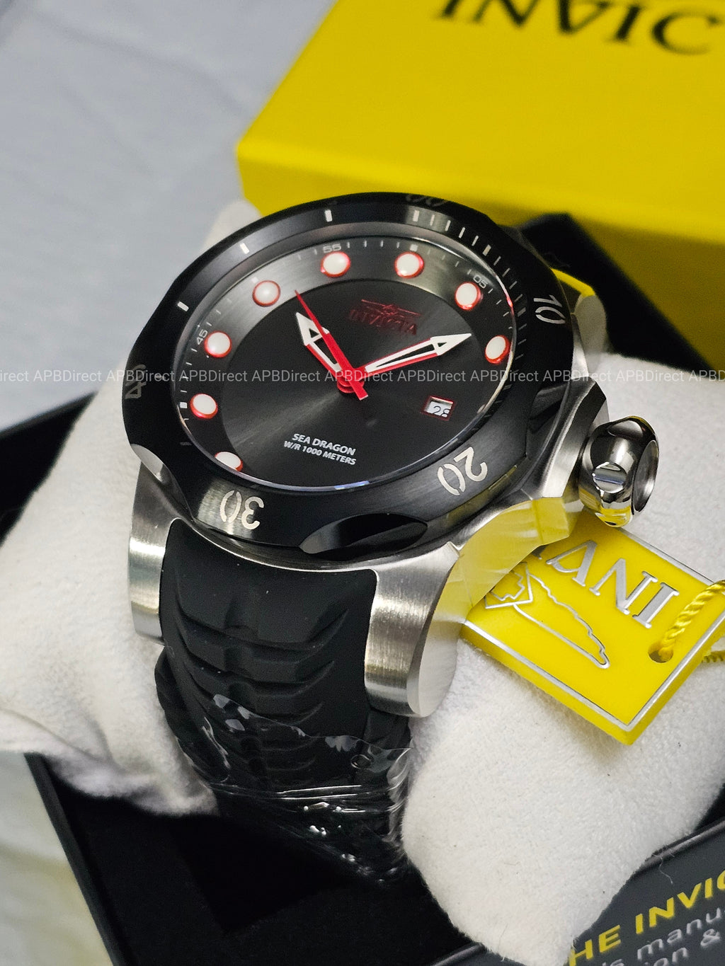 Invicta - VENOM - Sea DRAGON 💧  1000m WR Swiss 515 - Black RED - mens watch