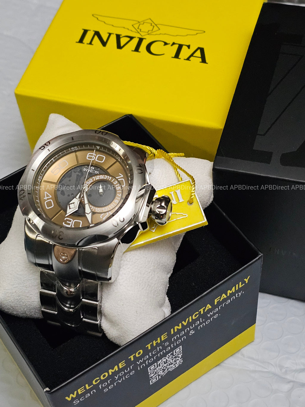Invicta - VENOM - Partial Skeleton Gray & Khaki Dial 100m SS Bracelet mens watch