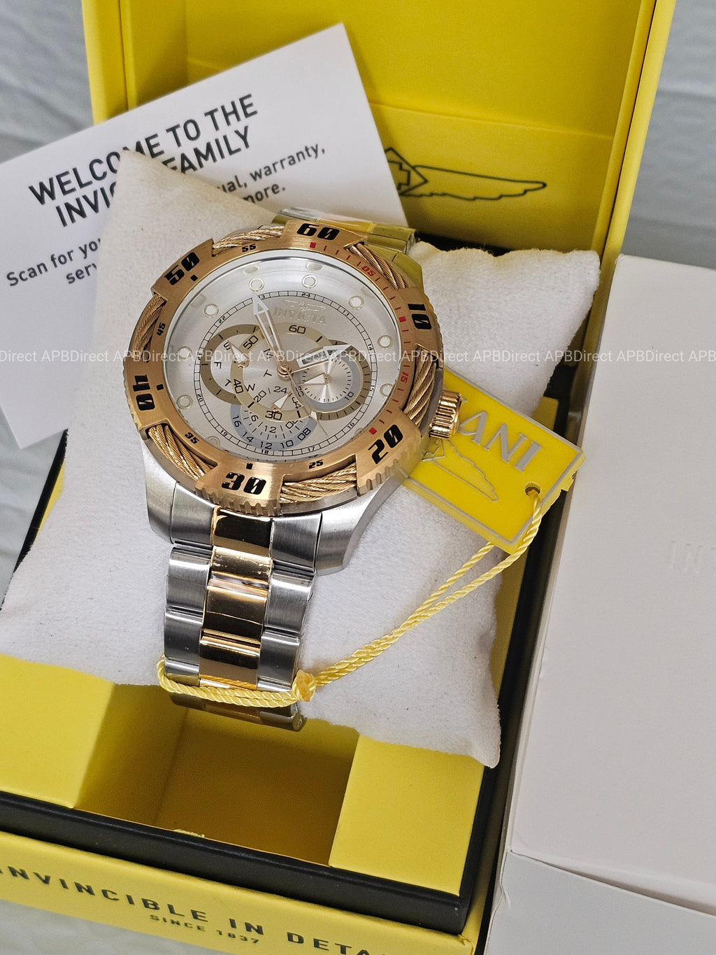 Invicta - Speedway - 2 Tone Multifunction TritNight Night Glow Lume mens watch