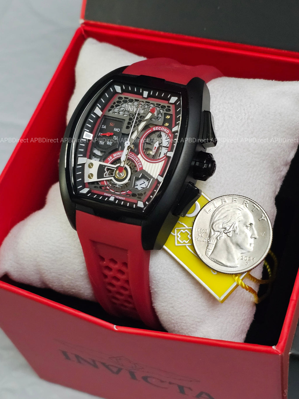Invicta - Next Gen DIABLO - Swiss Z60 Chronograph RED / Black Layered mens watch