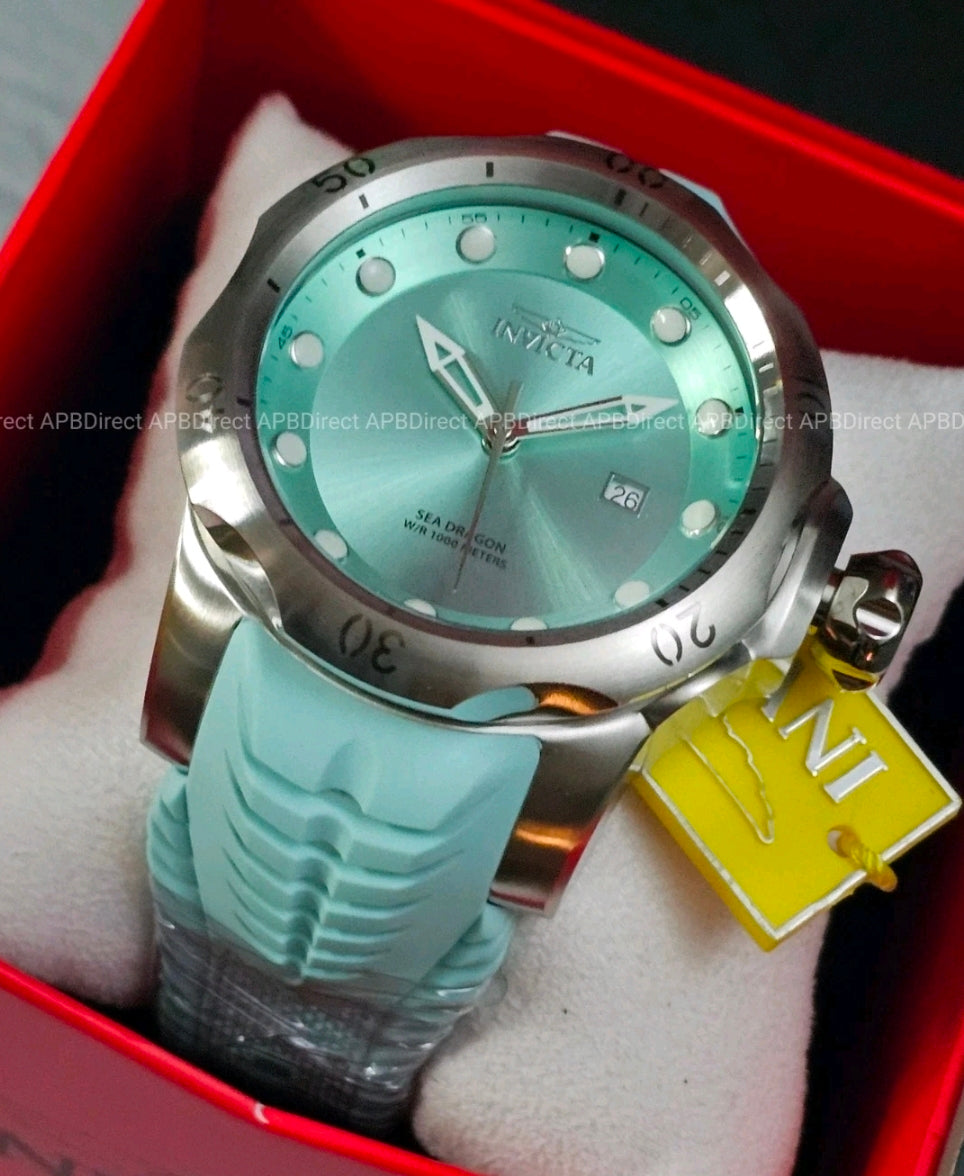 Invicta - VENOM - Sea DRAGON 💧  1000m WR Swiss 515 - Baby BLUE Mens watch