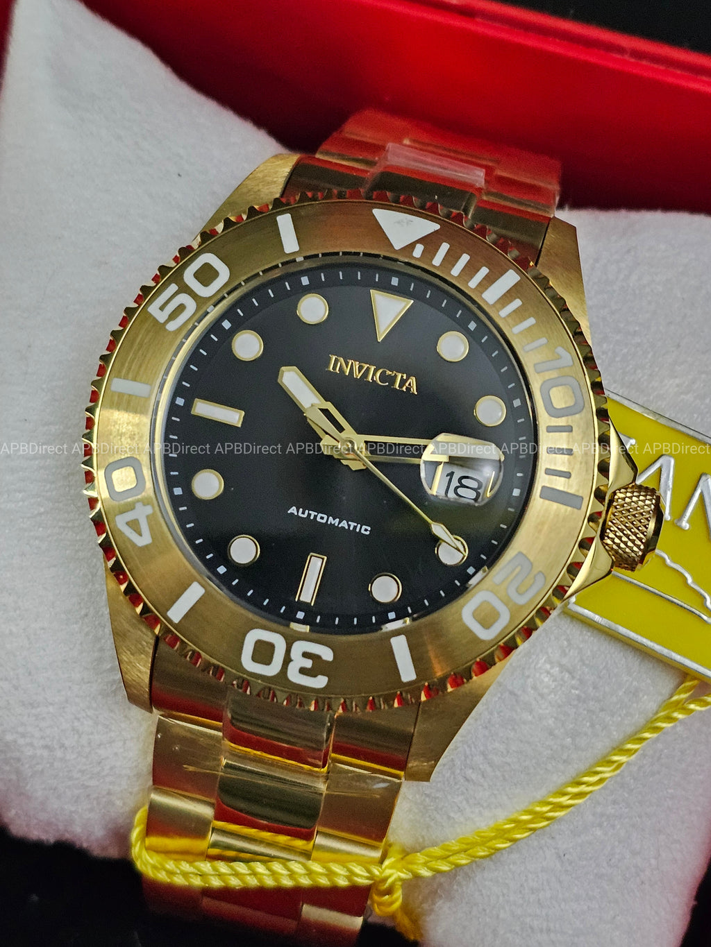 Invicta - GRAND DIVER - Gold Plated LUME Bezel Automatic NH35A - mens watch Pro
