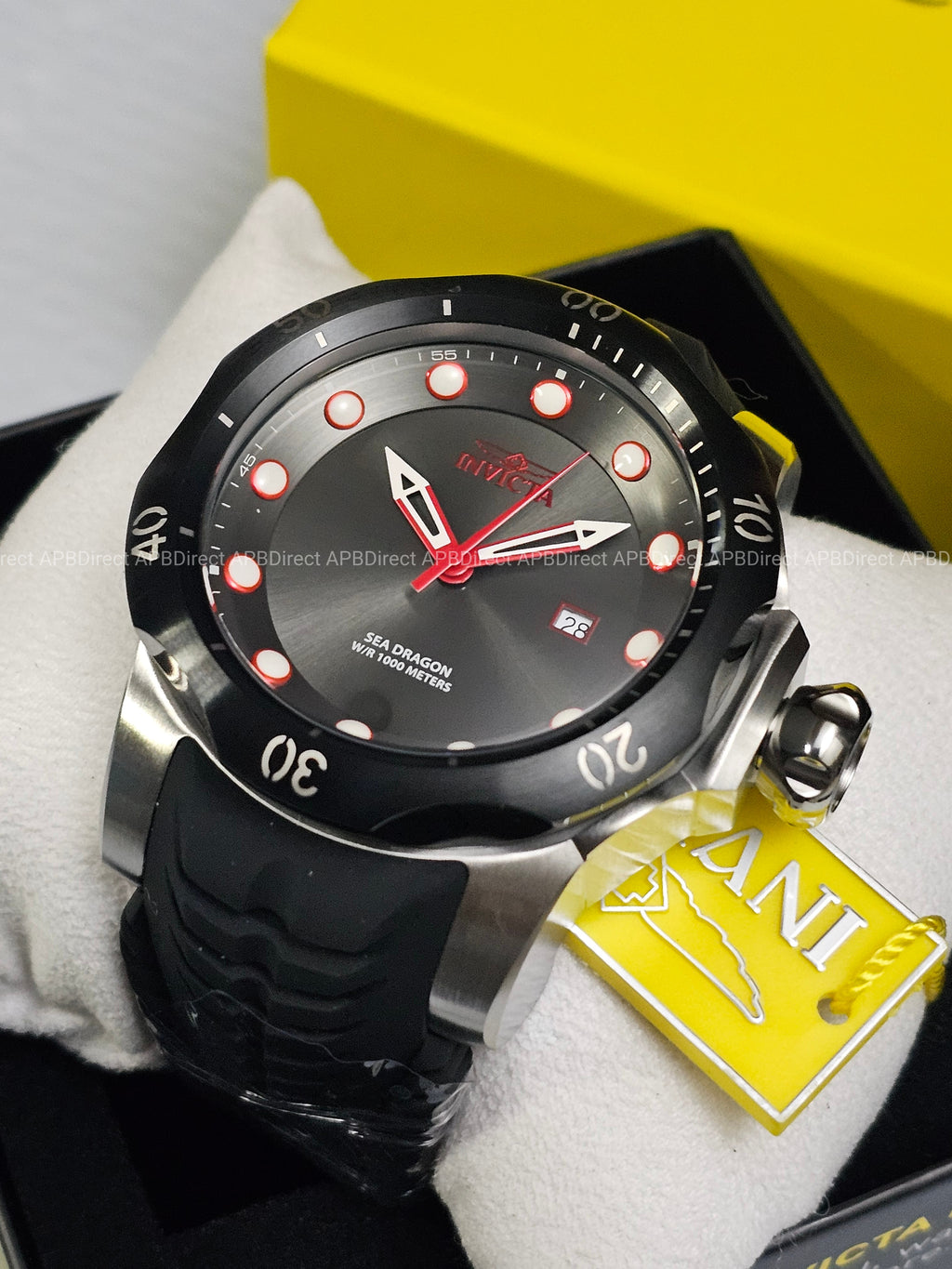 Invicta - VENOM - Sea DRAGON 💧  1000m WR Swiss 515 - Black RED - mens watch