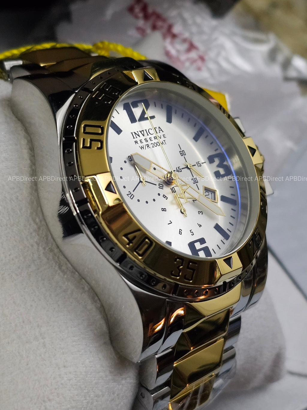 Invicta - EXCURSION - Gold Plated Platinum MOP Dial - Swiss Made - mens watch