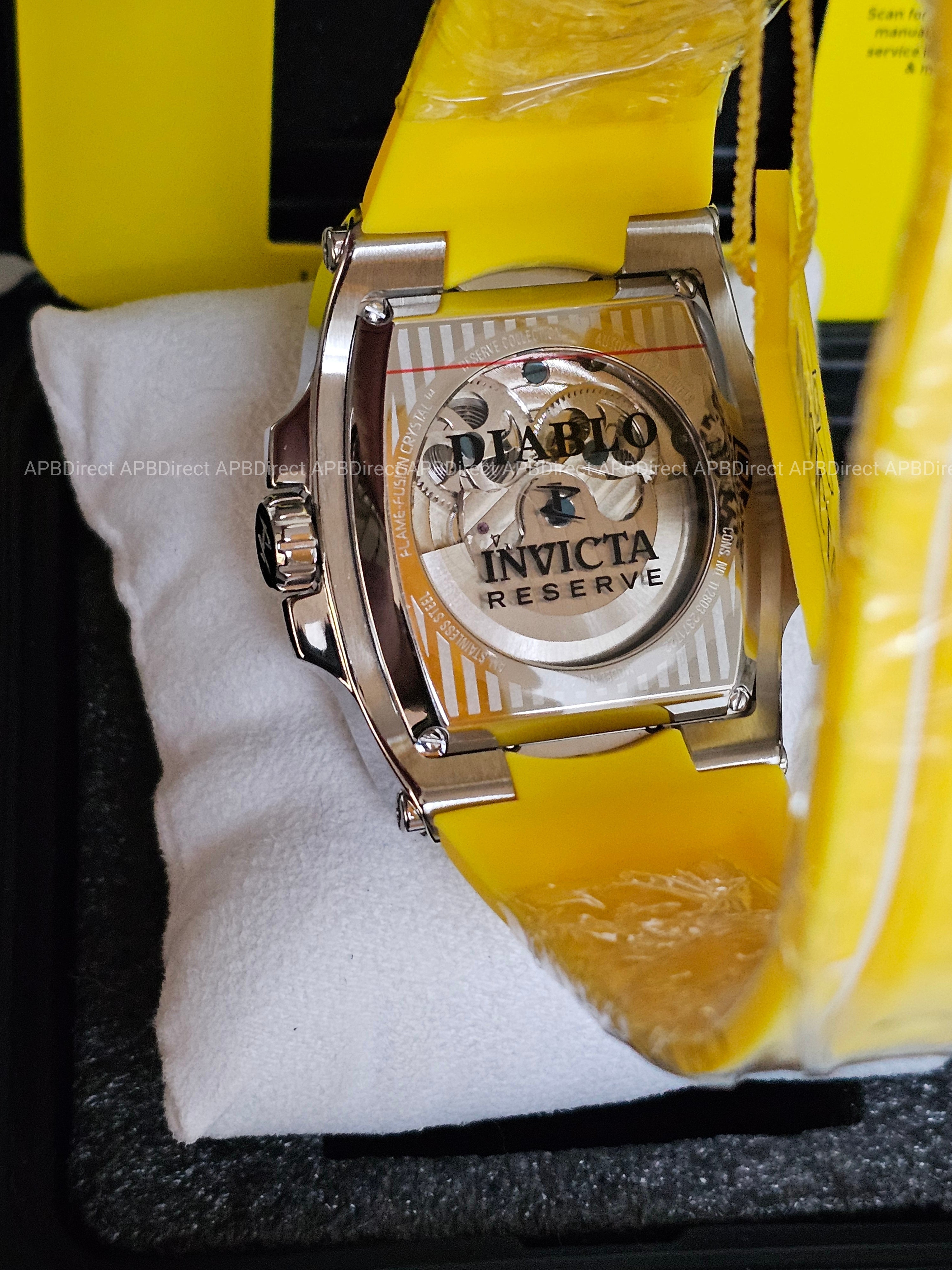 Invicta – S1 Rally – DIABLO – Dual Time Automatic - Yellow - Reserve Mens Watch