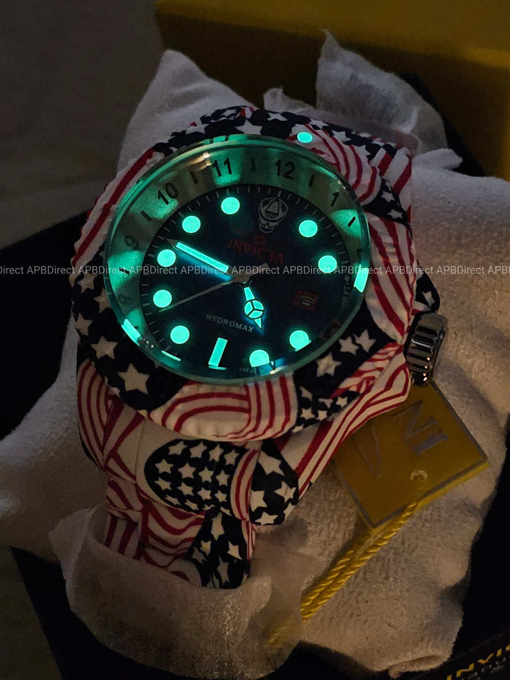 Invicta - HYDROMAX - 1000m USA Swiss 515 HYDROPLATED Stars & Stripes mens watch