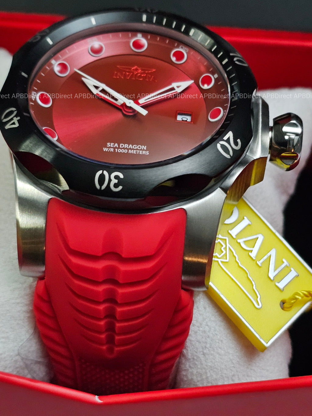 Invicta - VENOM - Sea DRAGON 💧  1000m WR Swiss 515 - RED / Black Mens watch