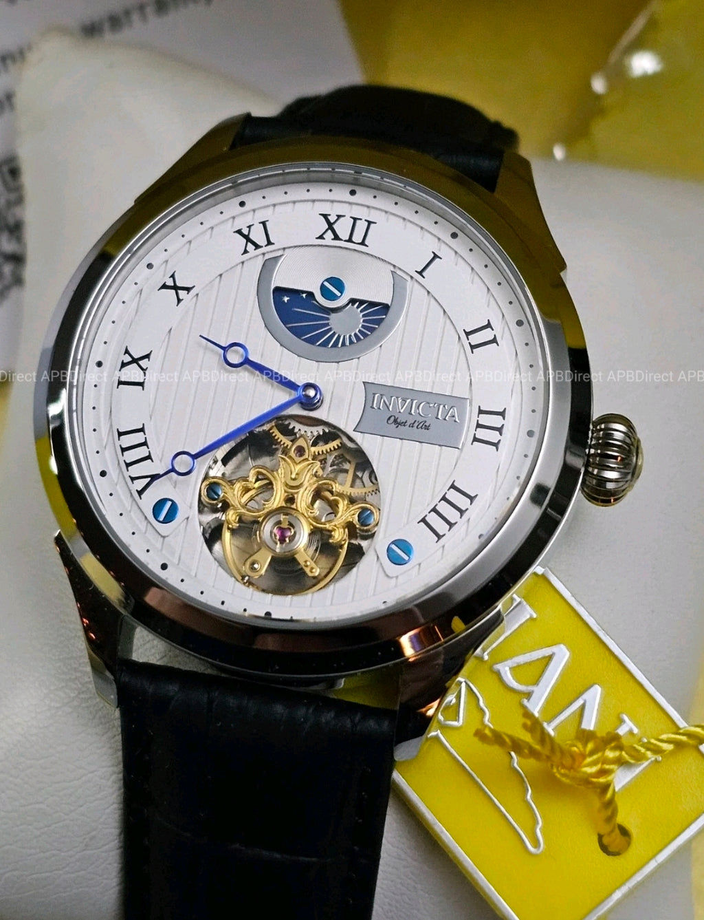Invicta - Objet D Art - Open Heart - Automatic - Day / Night Leather mens Watch