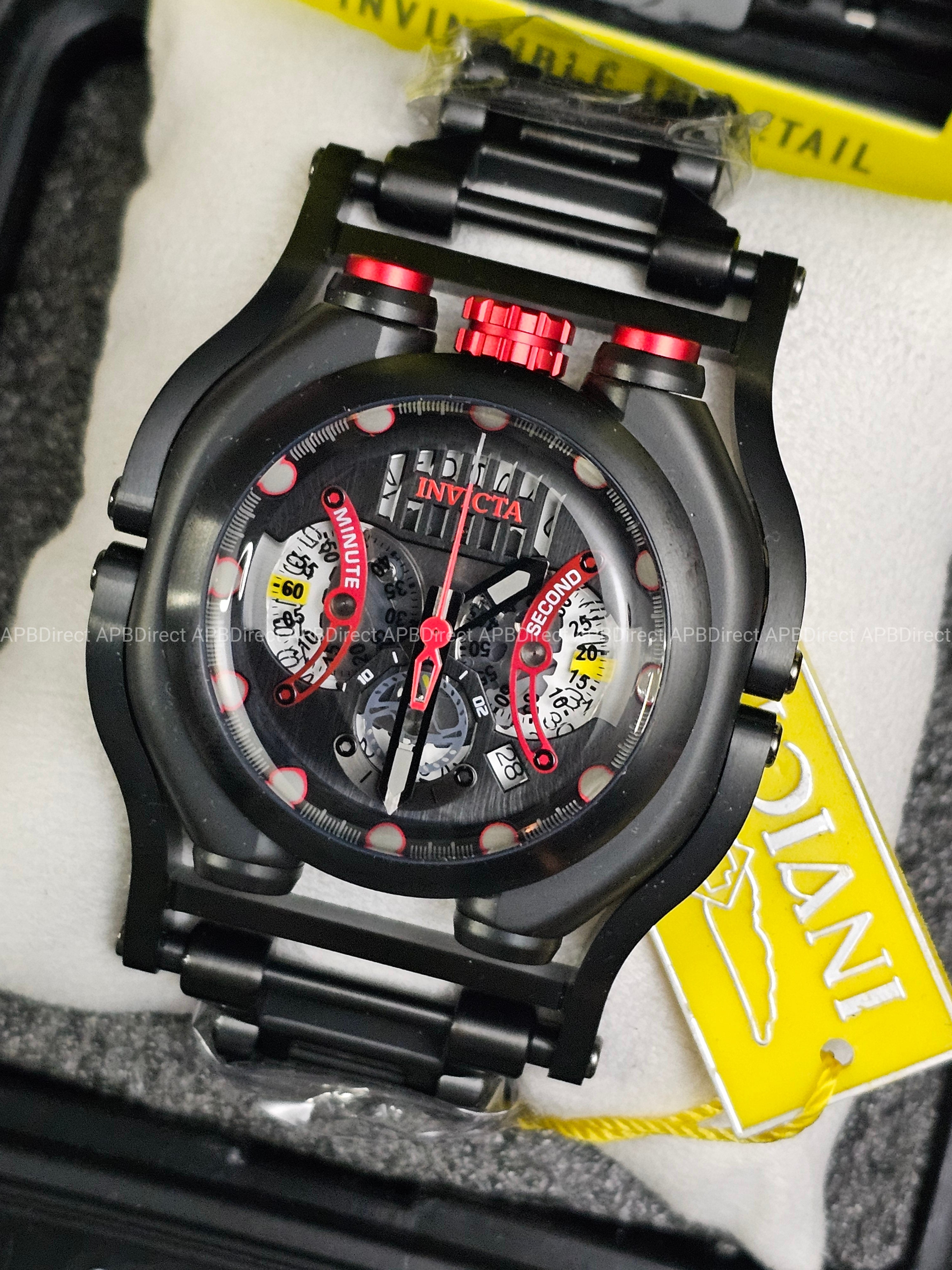 Invicta 🌊 SEA HUNTER - Hinged Case Spinning Dials - Chronograph mens watch