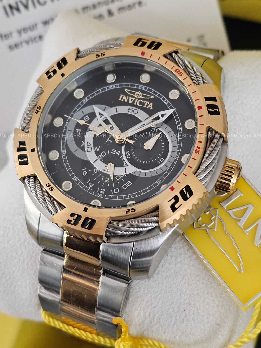 Invicta - Speedway - 2 Tone Multifunction TritNight Night Glow Lume mens watch