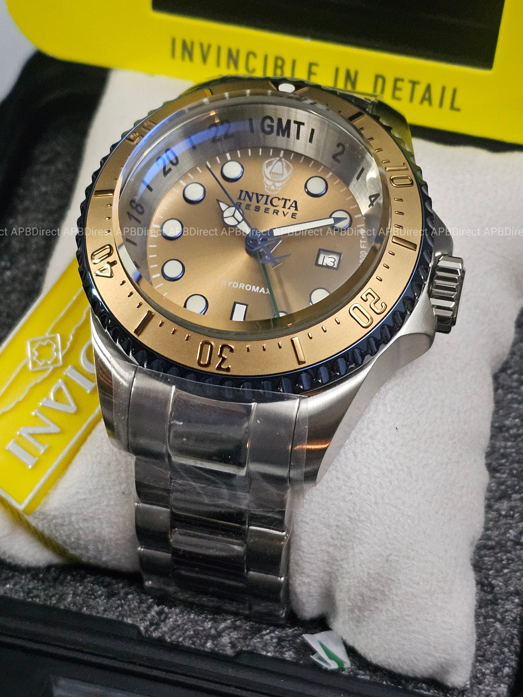 Invicta - Swiss 515.24h  HYDROMAX  GMT 1000m WR Pro DIVER Blue Khaki mens watch