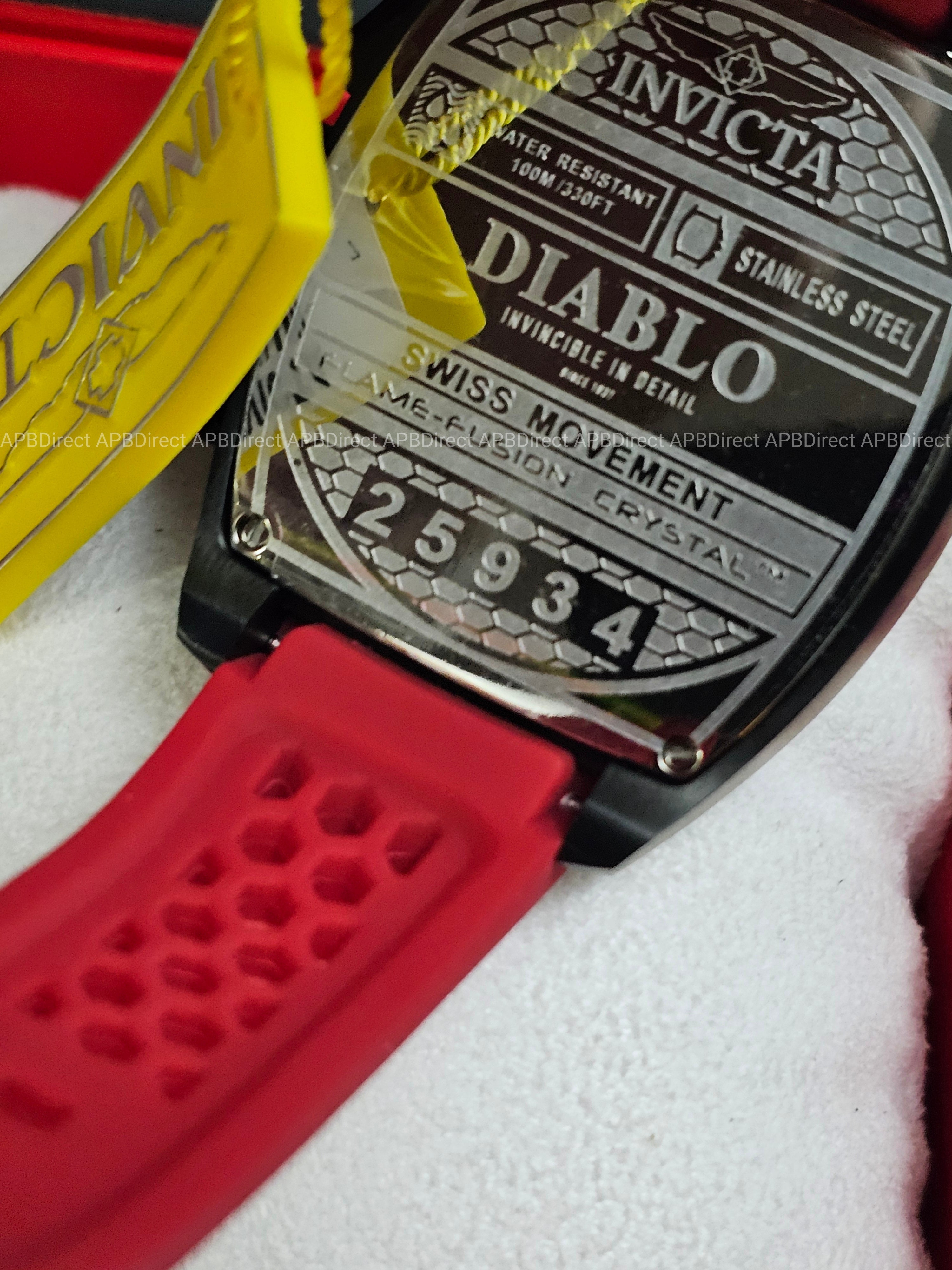 Invicta - Next Gen DIABLO - Swiss Z60 Chronograph RED / Black Layered mens watch