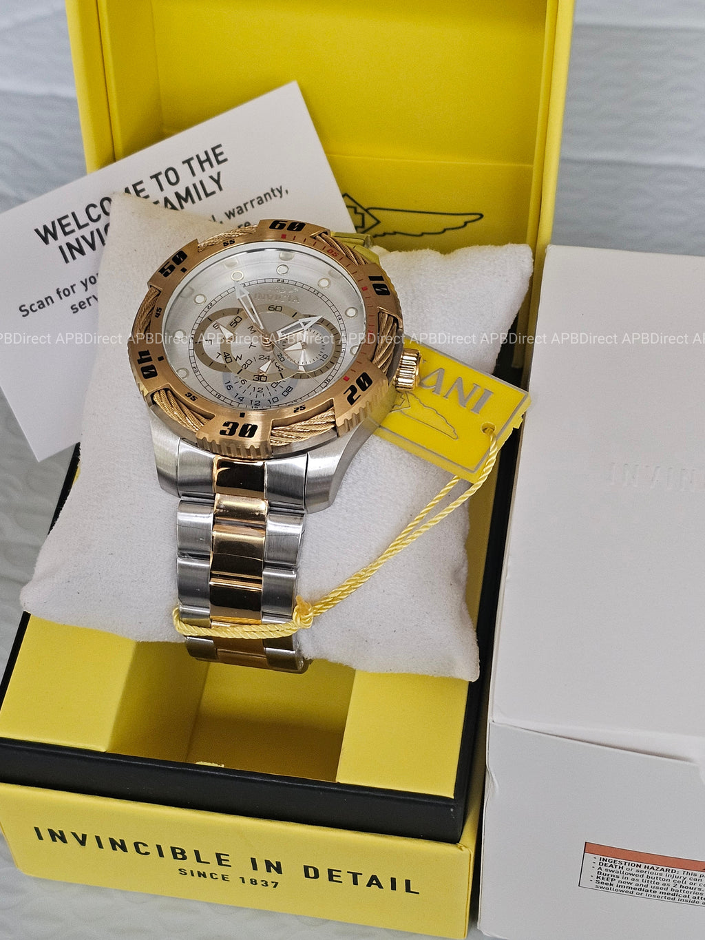 Invicta - Speedway - 2 Tone Multifunction TritNight Night Glow Lume mens watch