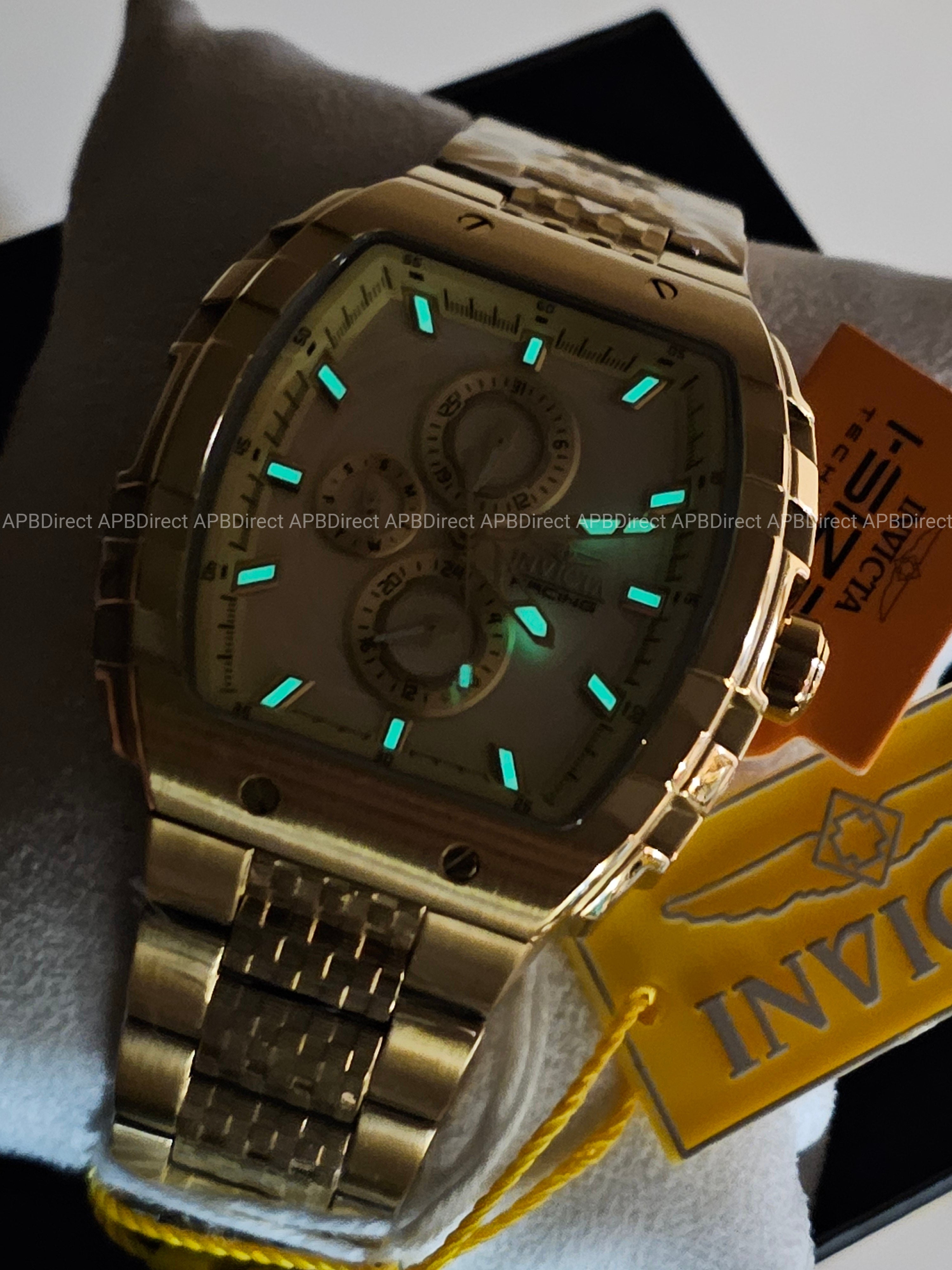 Invicta - S1 Rally - Gold Case & Bracelet Multifunction Quartz Mens Watch