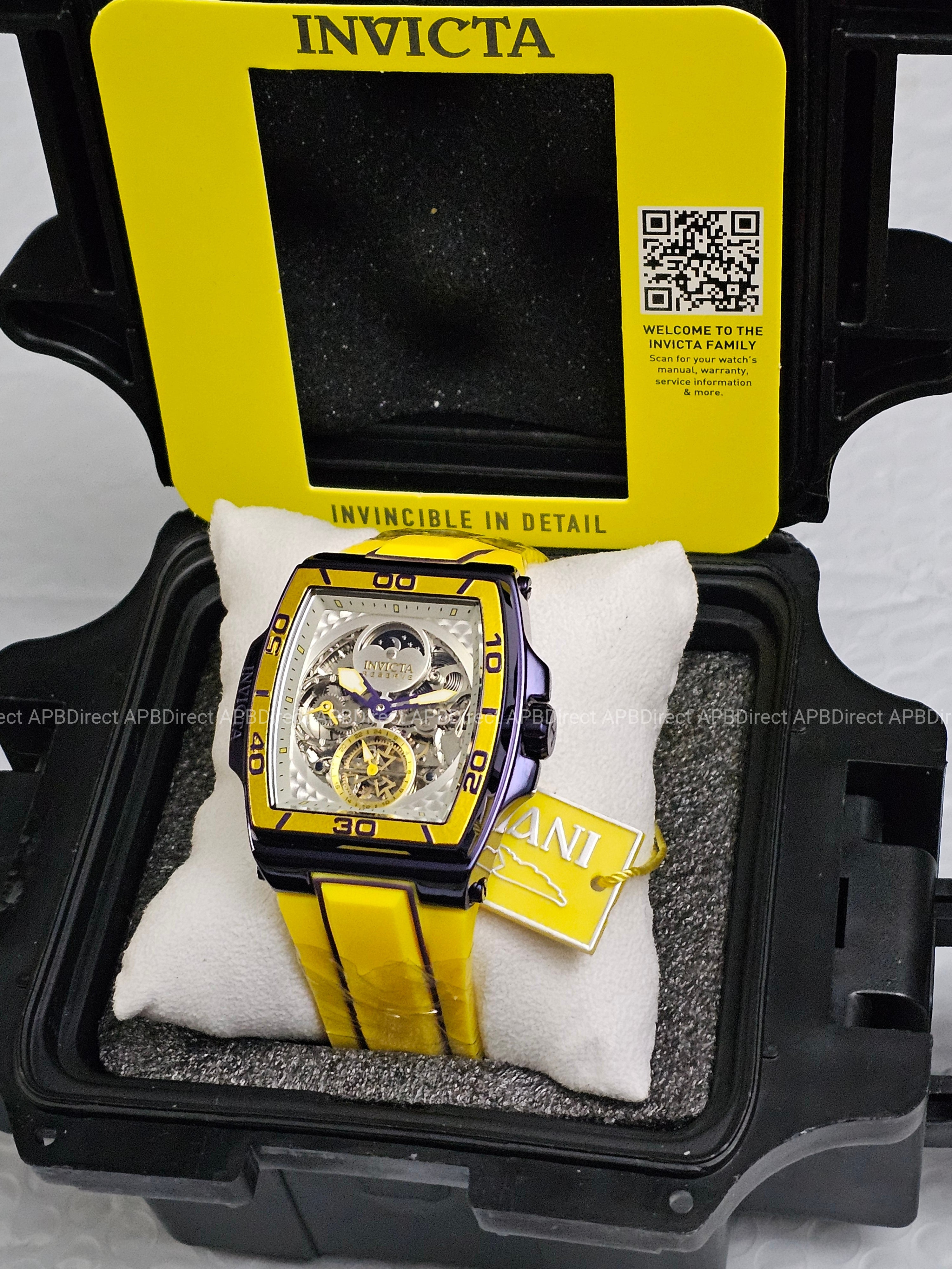 Invicta  S1 Rally – DIABLO – Dual Time Automatic Dark Purple Reserve Mens Watch