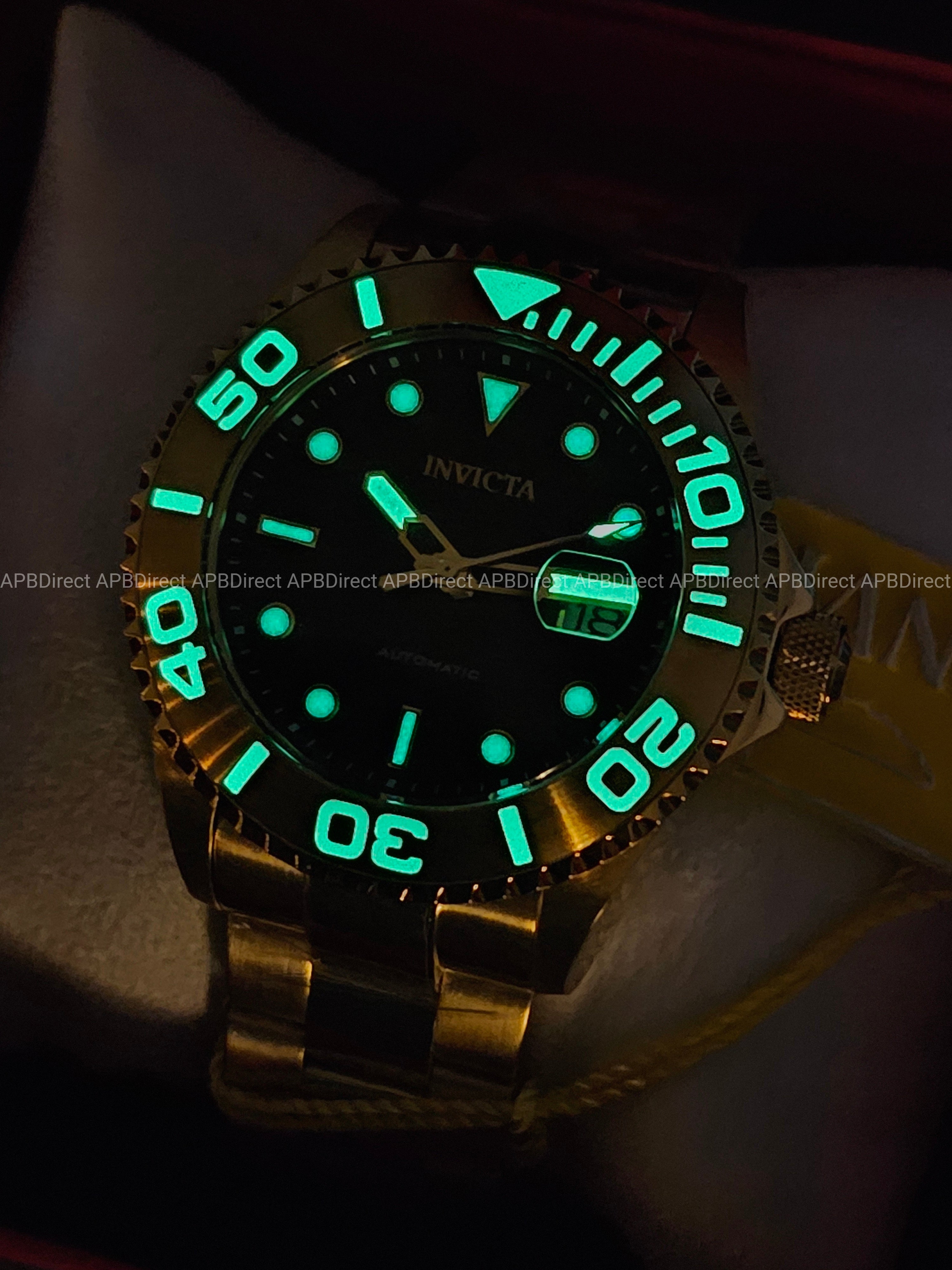 Invicta - GRAND DIVER - Gold Plated LUME Bezel Automatic NH35A - mens watch Pro