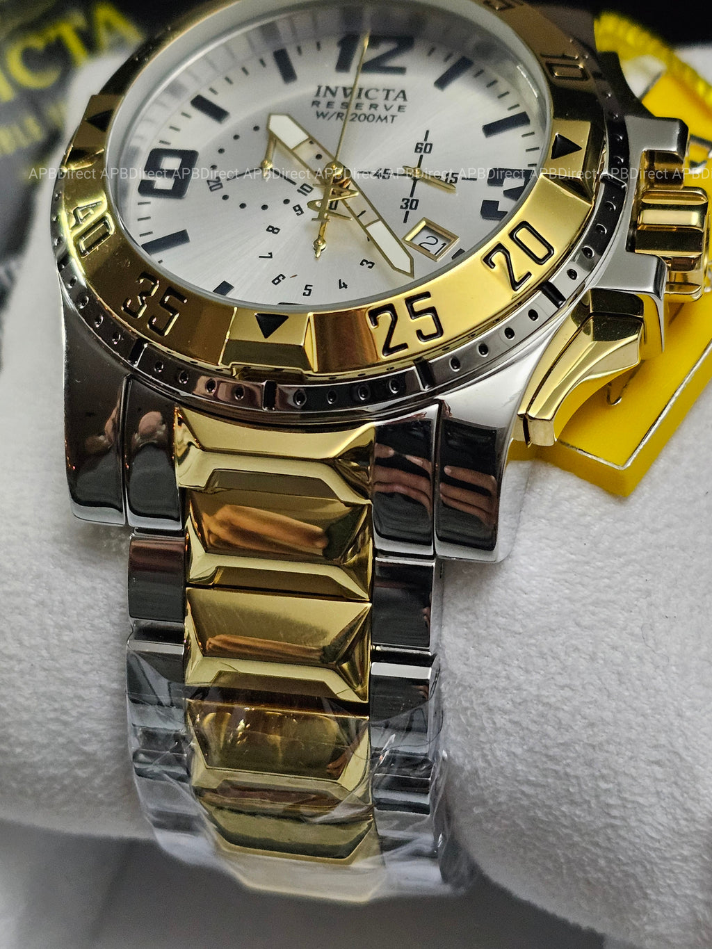 Invicta - EXCURSION - Gold Plated Platinum MOP Dial - Swiss Made - mens watch