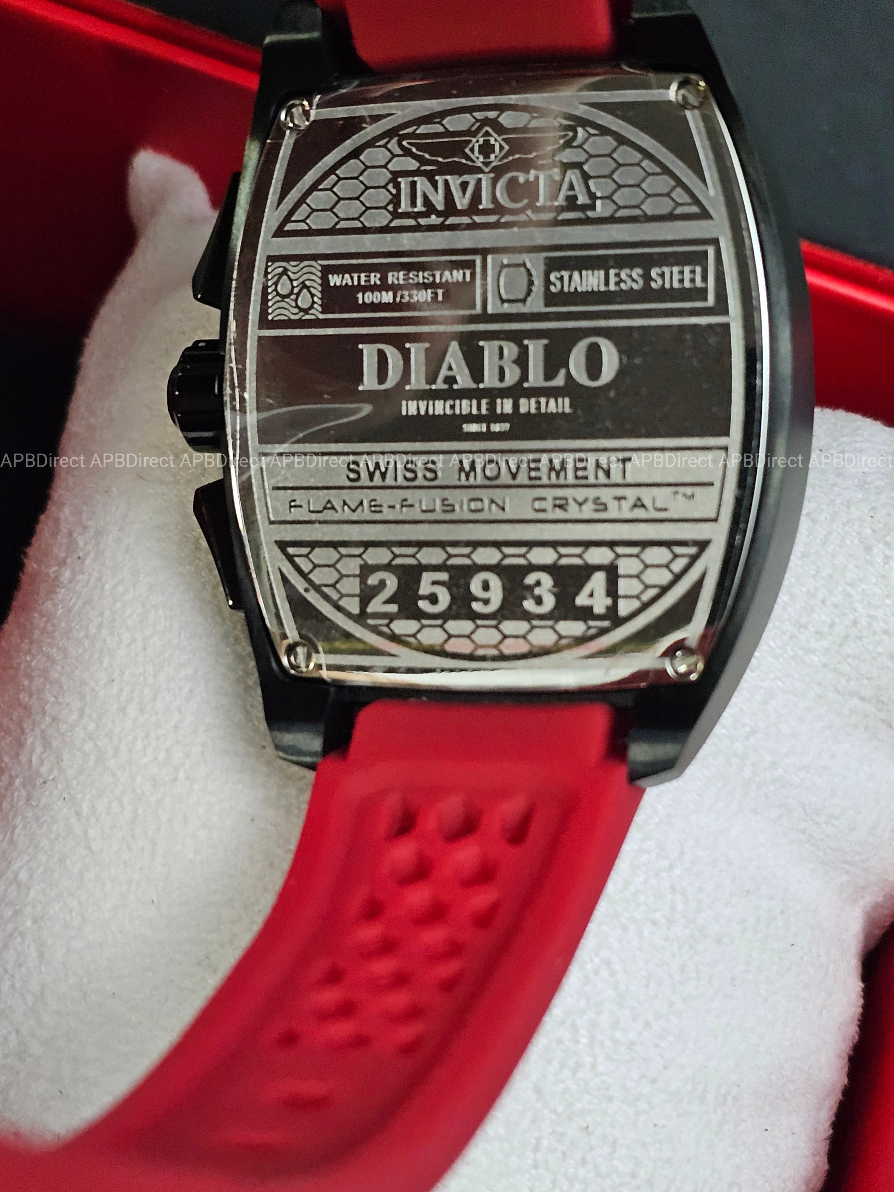 Invicta - Next Gen DIABLO - Swiss Z60 Chronograph RED / Black Layered mens watch