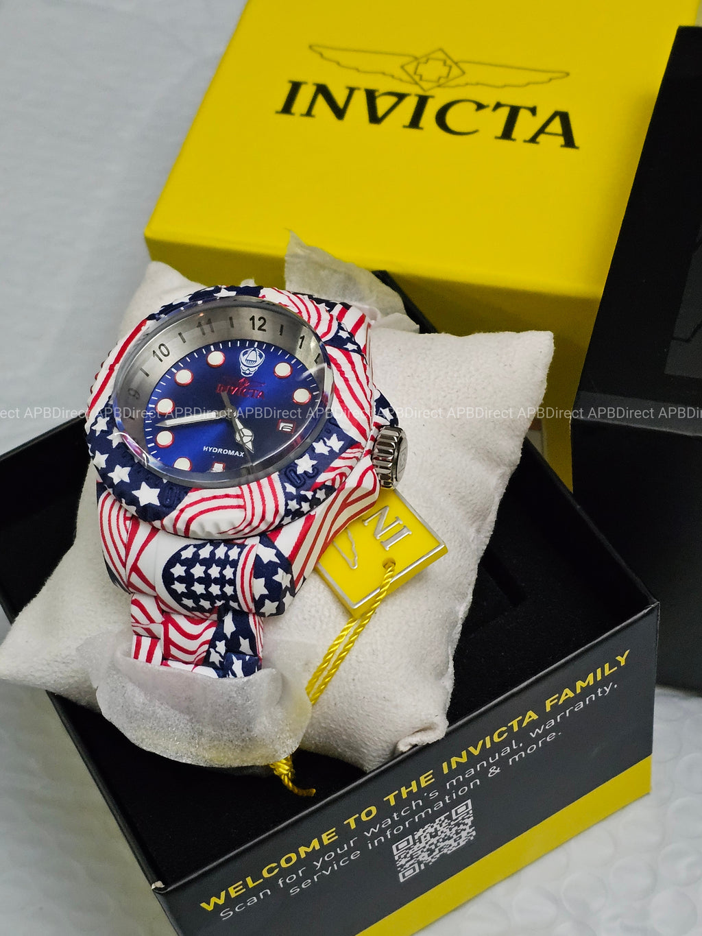 Invicta - HYDROMAX - 1000m USA Swiss 515 HYDROPLATED Stars & Stripes mens watch