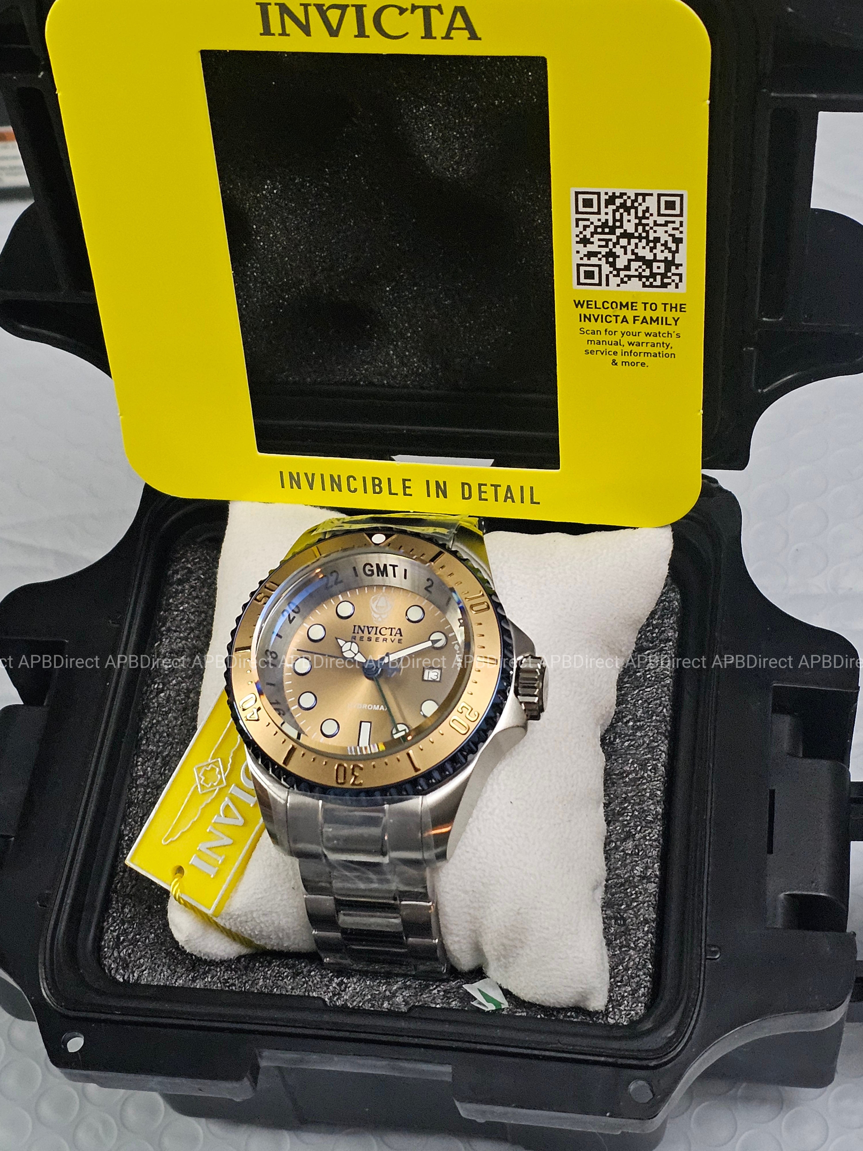 Invicta - Swiss 515.24h  HYDROMAX  GMT 1000m WR Pro DIVER Blue Khaki mens watch