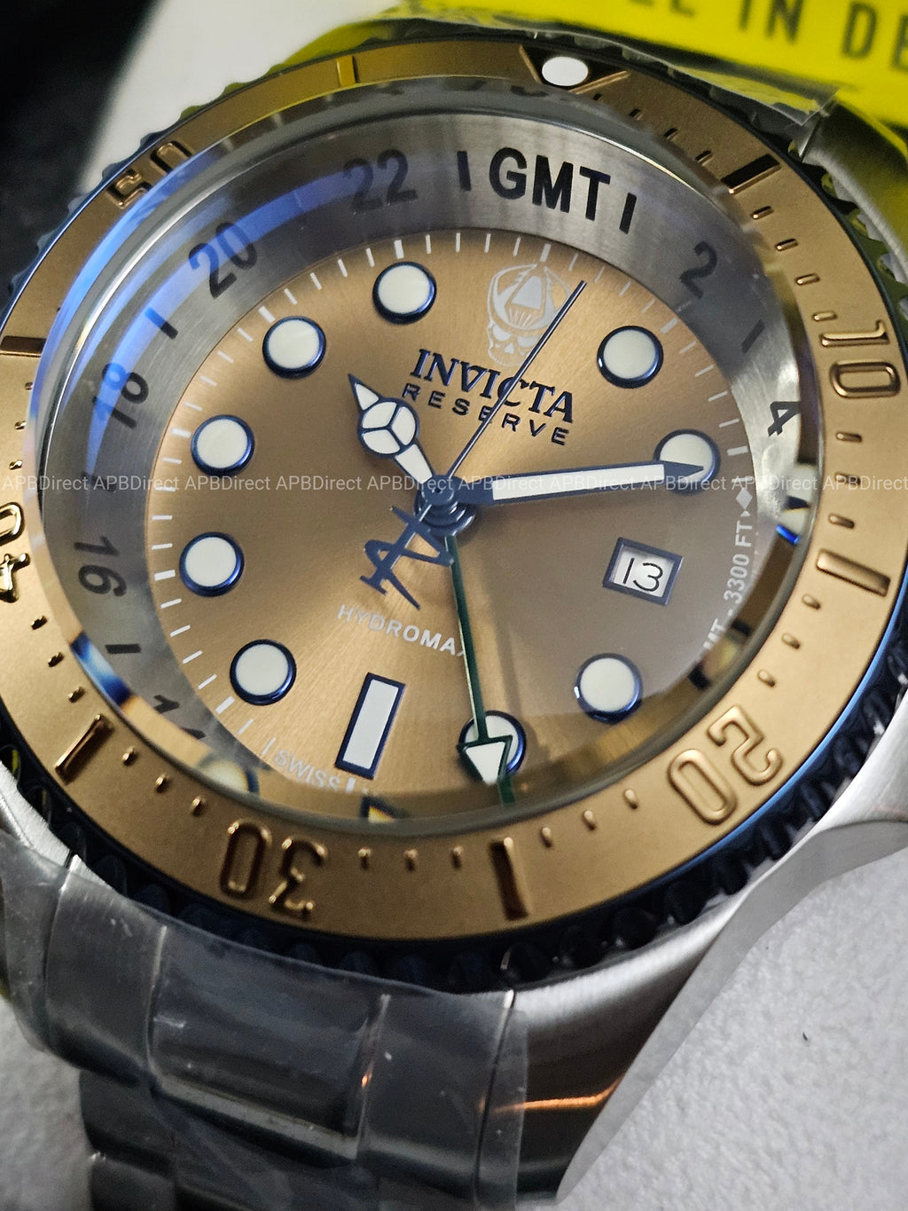 Invicta - Swiss 515.24h  HYDROMAX  GMT 1000m WR Pro DIVER Blue Khaki mens watch