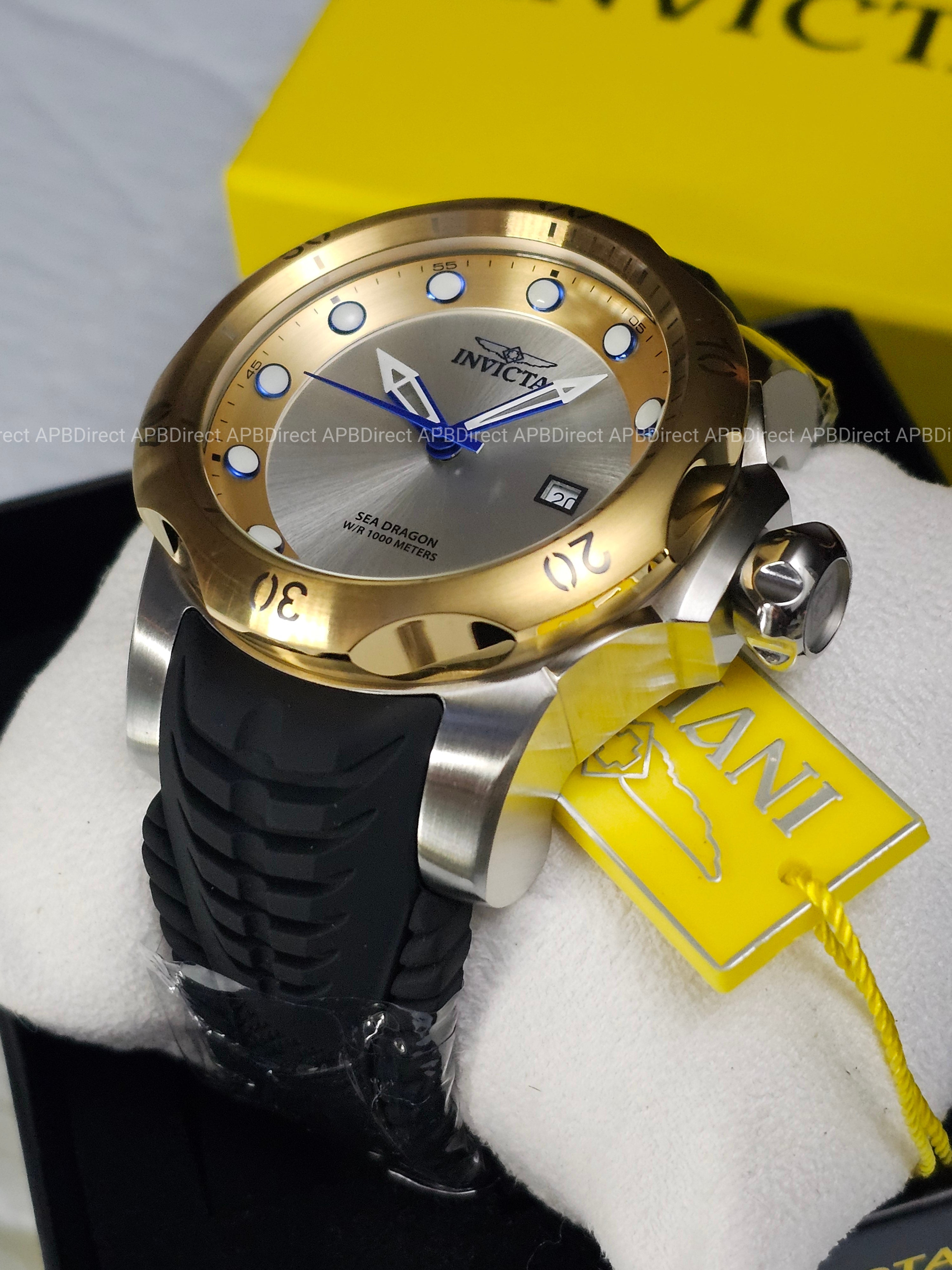 Invicta - VENOM - Sea DRAGON 💧  1000m WR Swiss 515 - Gold SILVER Mens watch