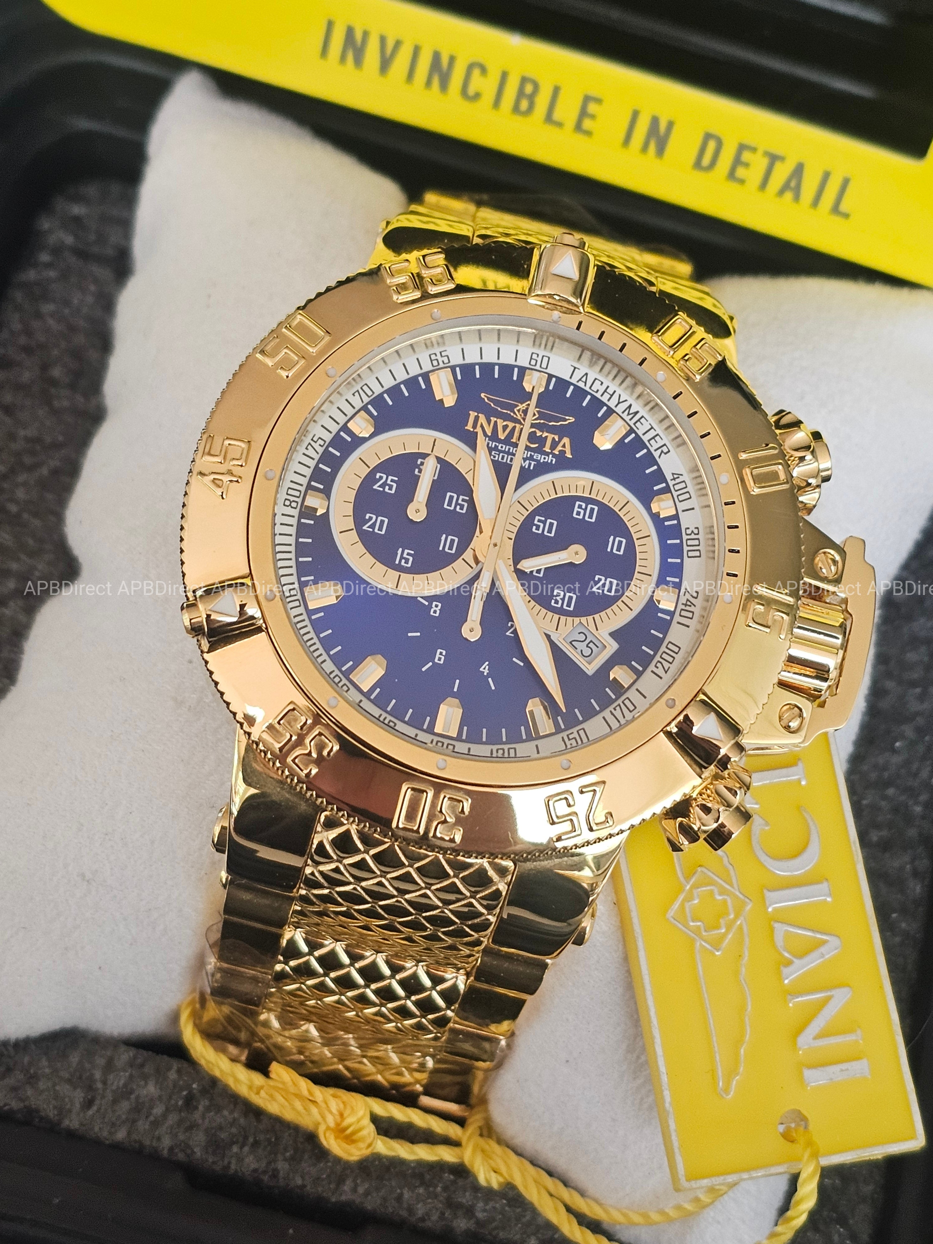 Invicta - GOLD Subaqua Noma III - Swiss  5040.D Chrono 500m💧Mirrored mens Watch
