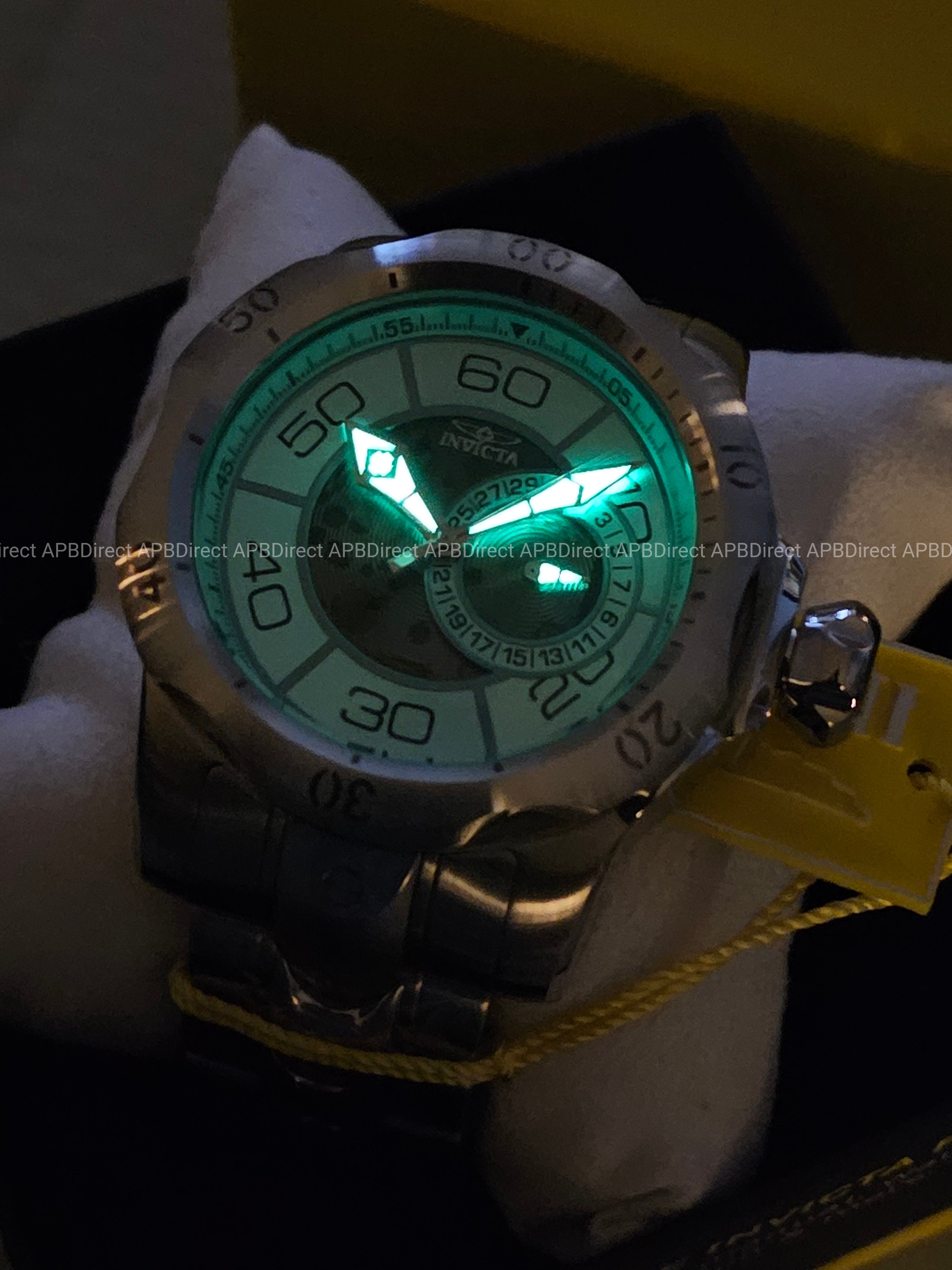 Invicta - VENOM - Partial Skeleton Gray & BLUE Dial 100m SS Bracelet mens watch