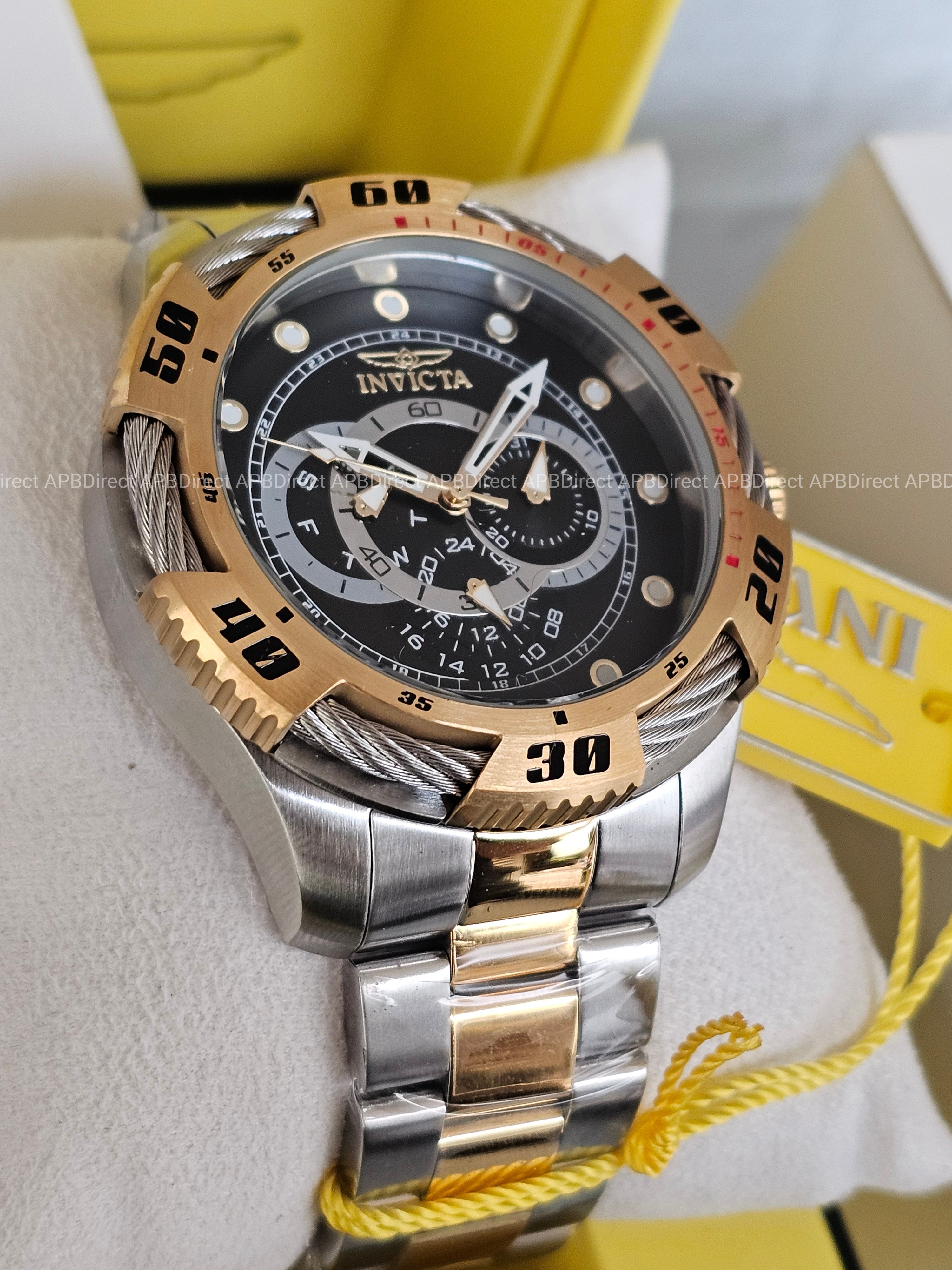 Invicta - Speedway - 2 Tone Multifunction TritNight Night Glow Lume mens watch