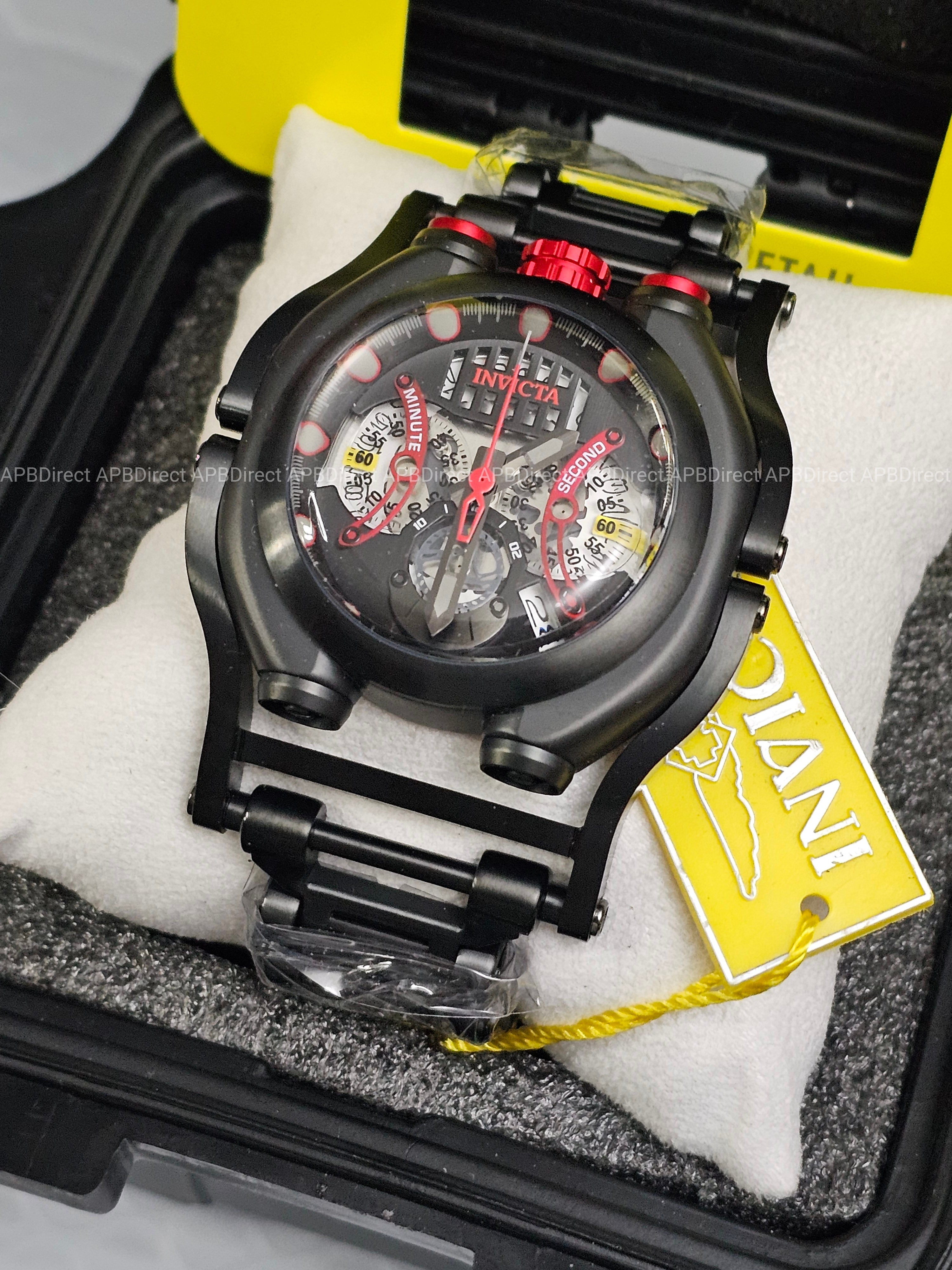 Invicta 🌊 SEA HUNTER - Hinged Case Spinning Dials - Chronograph mens watch
