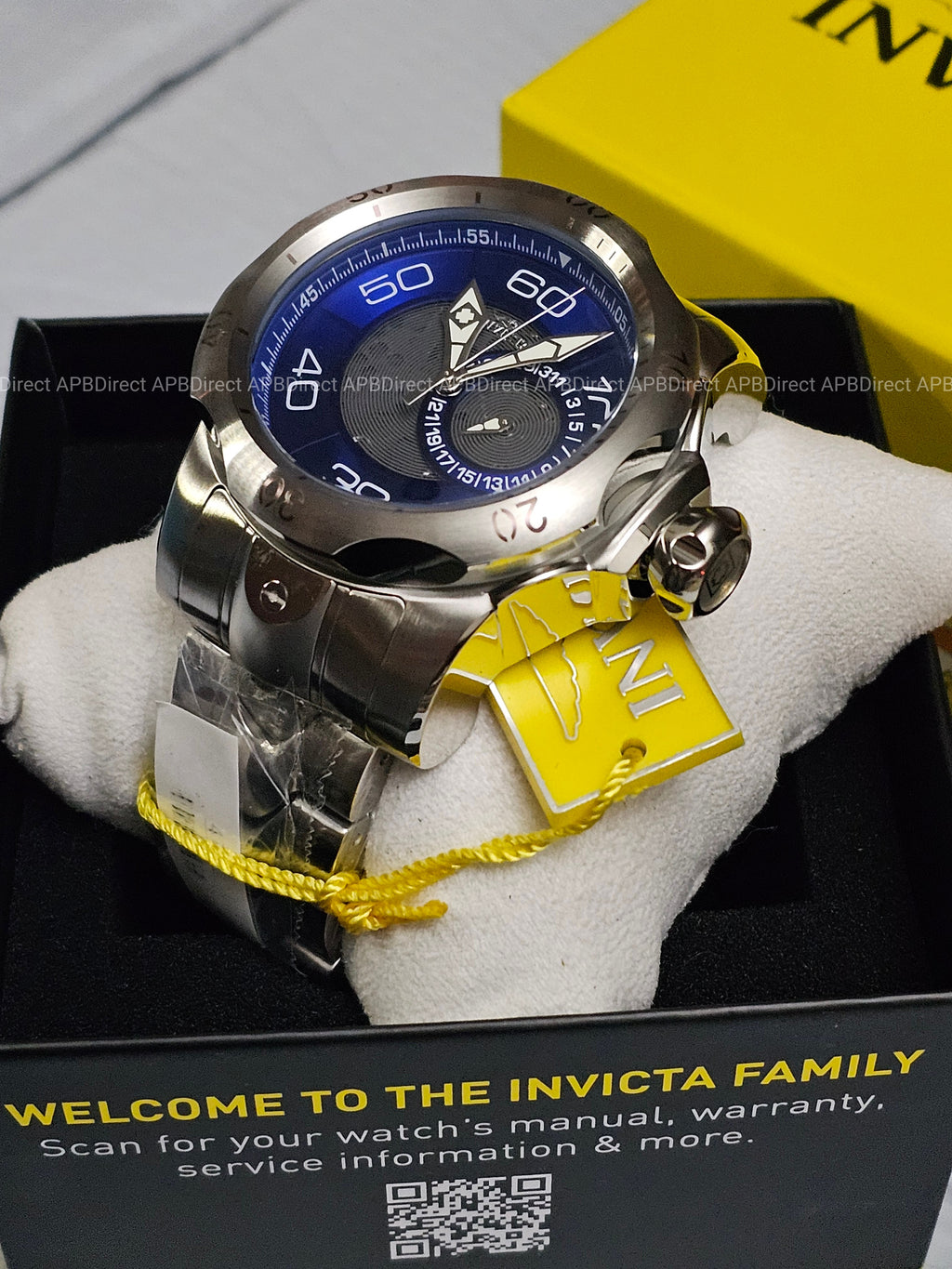 Invicta - VENOM - Partial Skeleton Gray & BLUE Dial 100m SS Bracelet mens watch