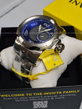 Invicta - VENOM - Partial Skeleton Gray & BLUE Dial 100m SS Bracelet mens watch