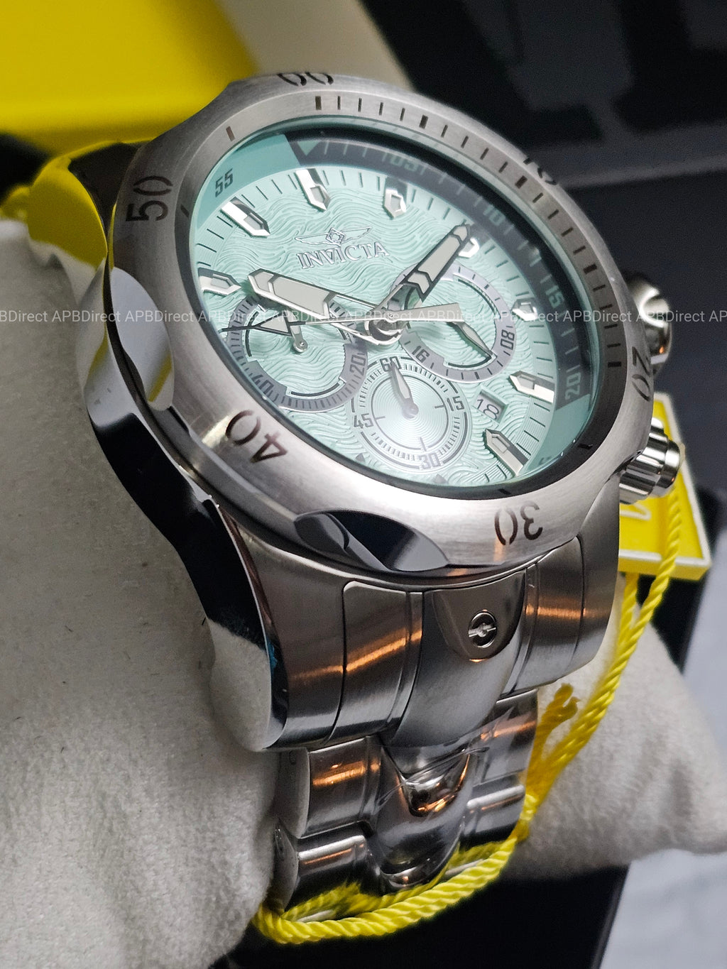 Invicta - VENOM - Chronograph - Light BLUE Dial 100m SS Bracelet mens watch