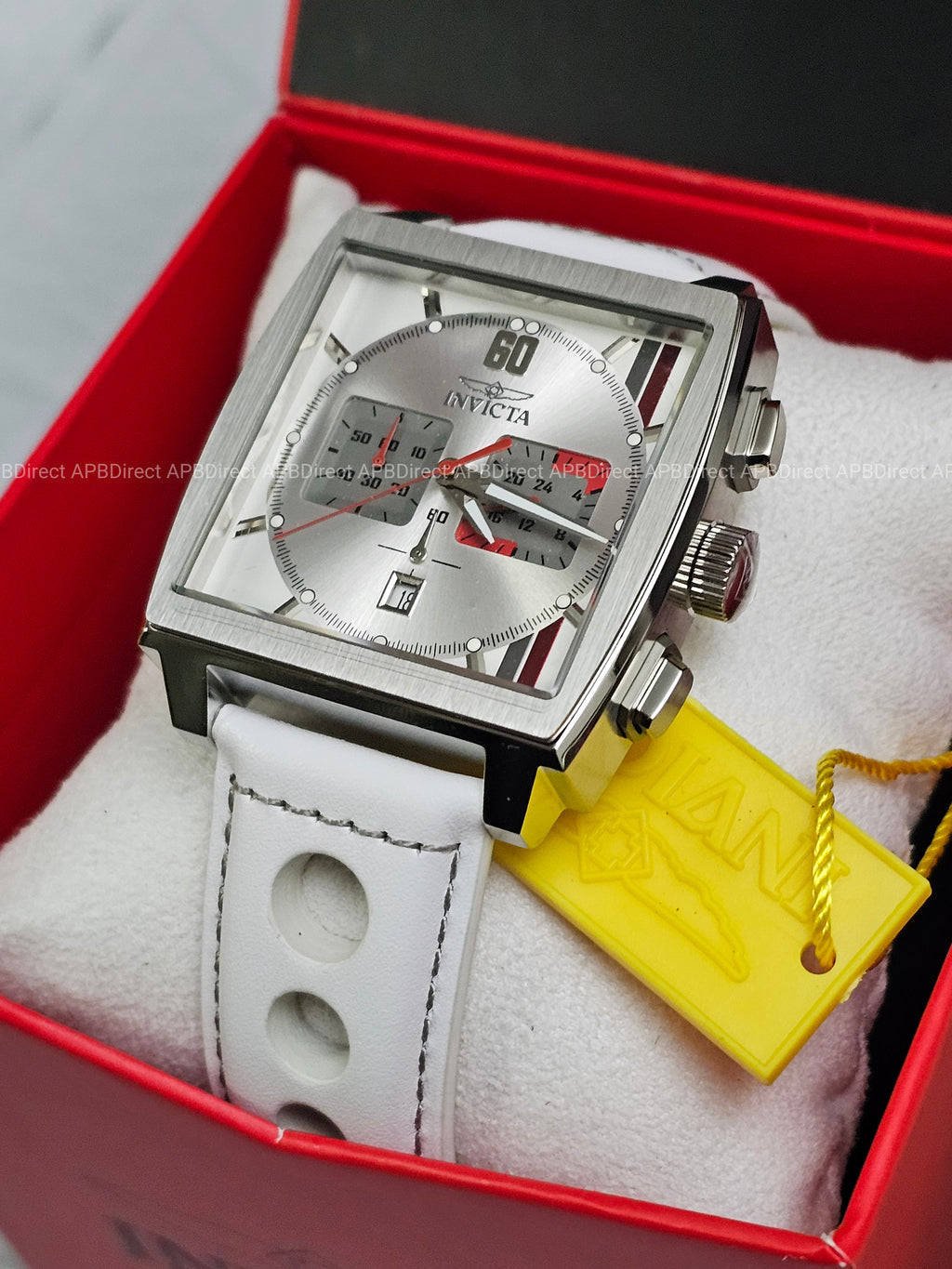 Invicta Racing - S1 Rally Chronograph - White Leather Strap - Mens Watch
