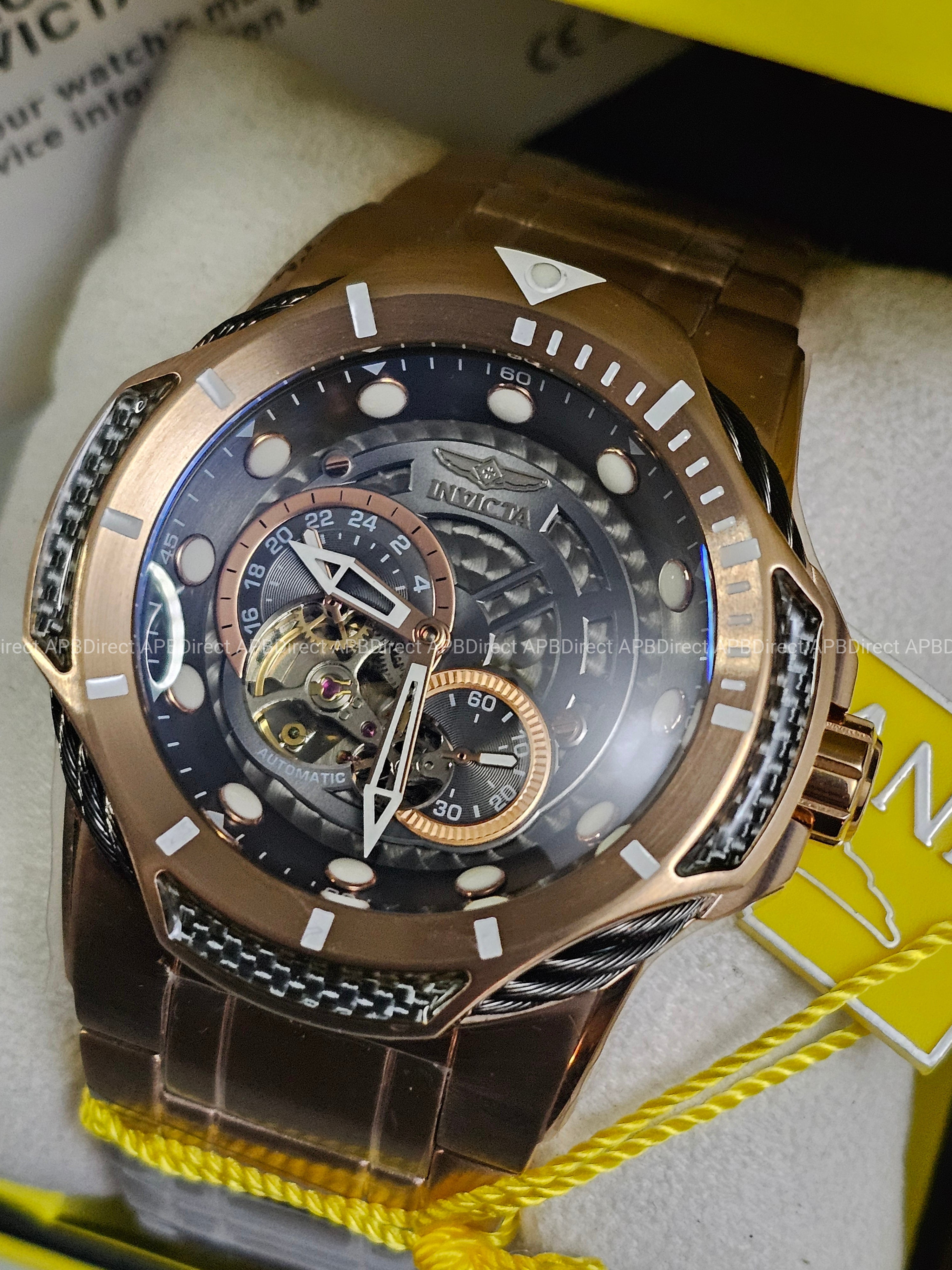 Invicta - BOLT - Automatic - Open ❤️ Heart Dial Rose Gold / Gunmetal mens watch
