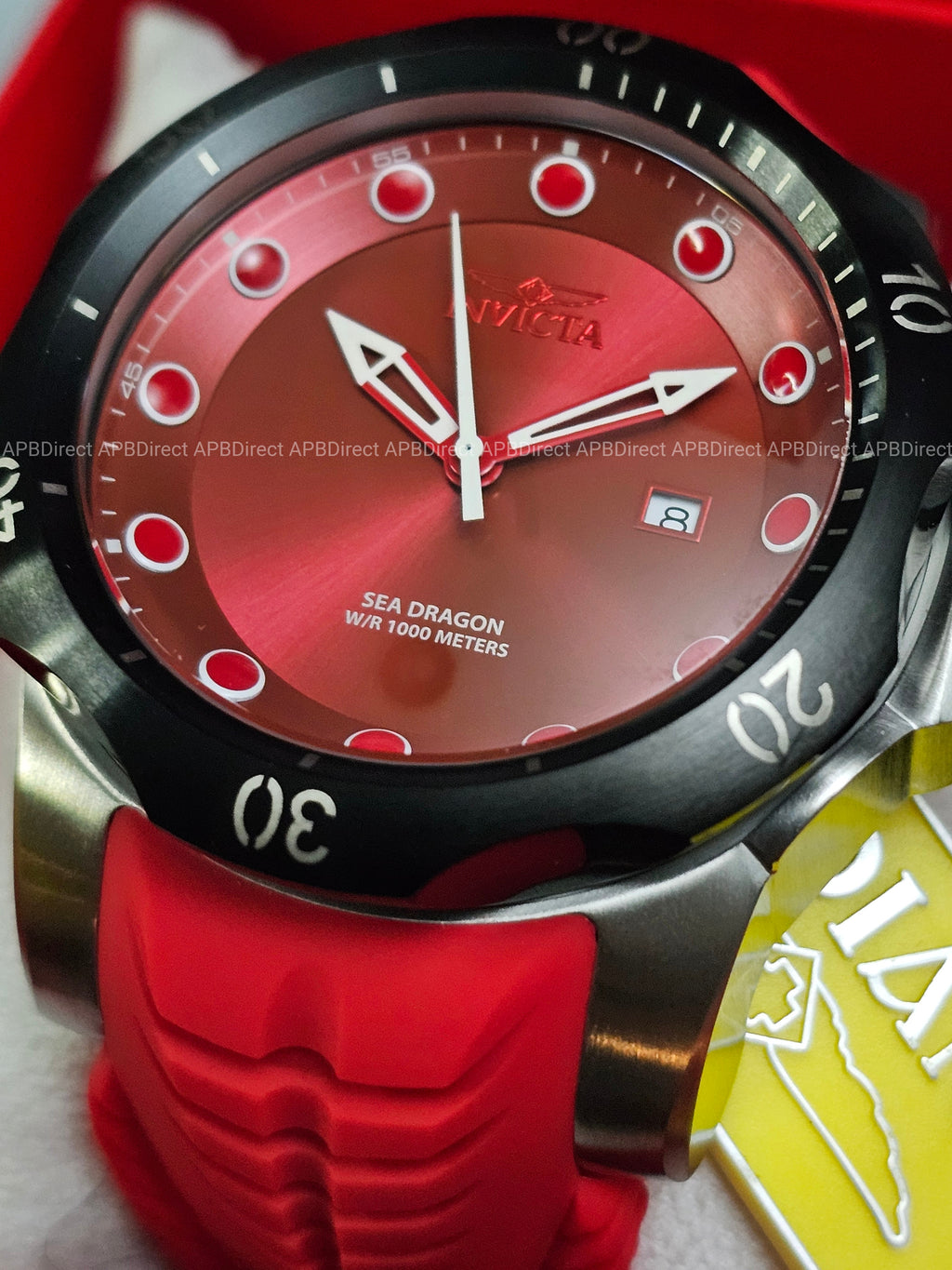 Invicta - VENOM - Sea DRAGON 💧  1000m WR Swiss 515 - RED / Black Mens watch