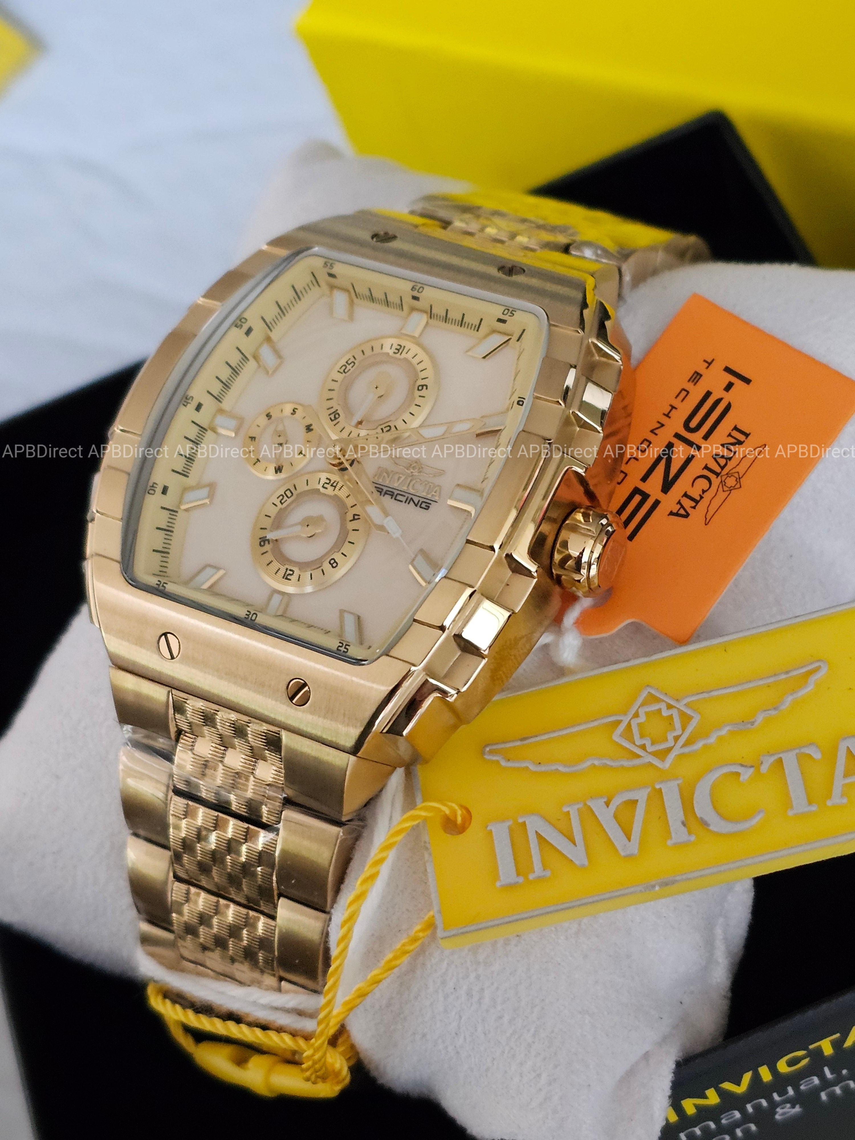 Invicta - S1 Rally - Gold Case & Bracelet Multifunction Quartz Mens Watch