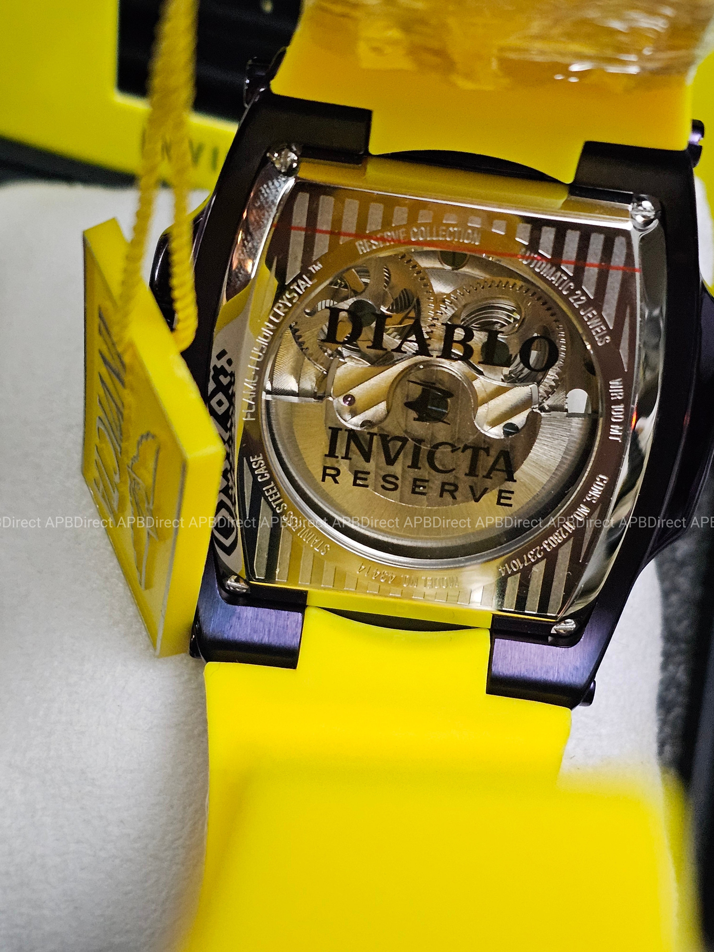 Invicta  S1 Rally – DIABLO – Dual Time Automatic Dark Purple Reserve Mens Watch