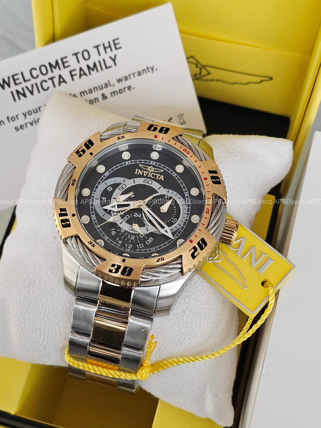 Invicta - Speedway - 2 Tone Multifunction TritNight Night Glow Lume mens watch