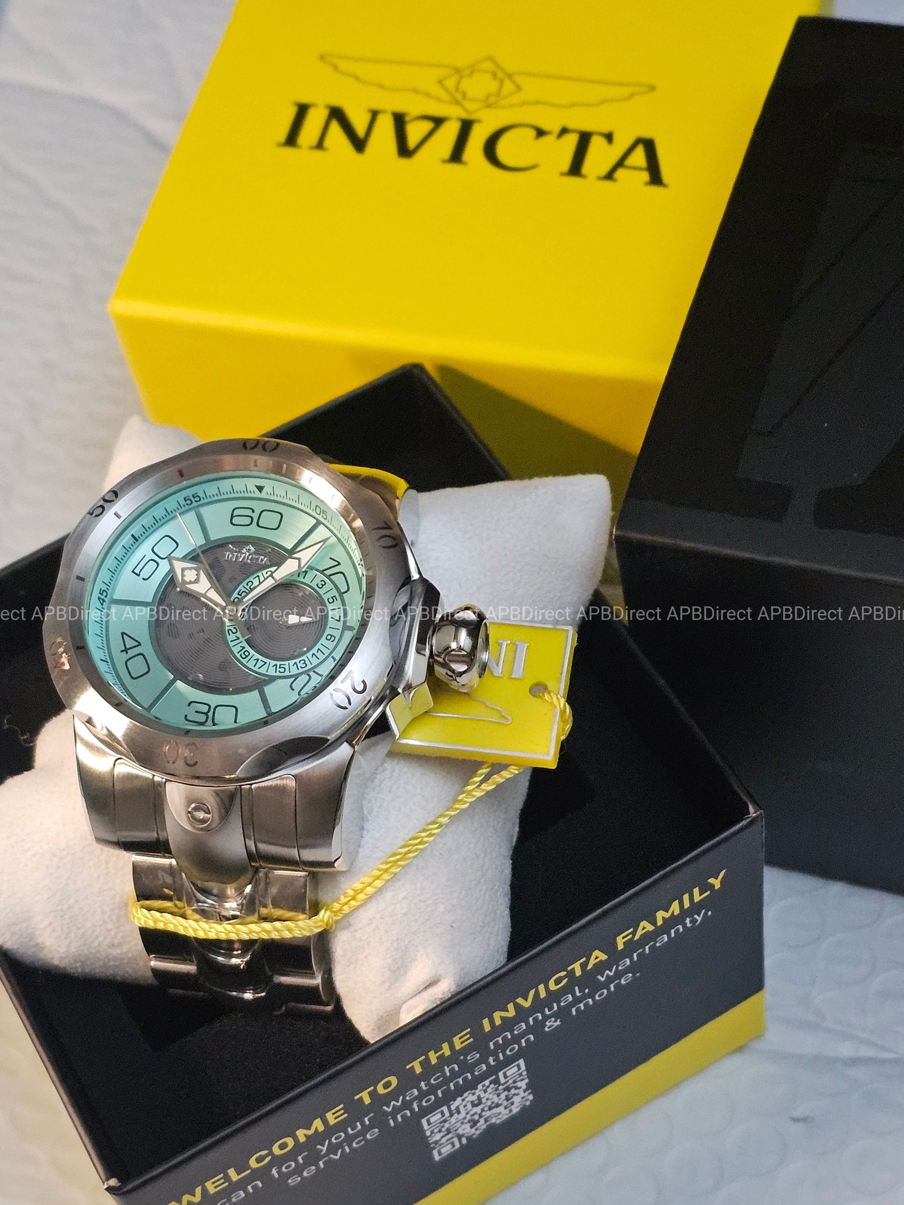 Invicta - VENOM - Partial Skeleton Gray & BLUE Dial 100m SS Bracelet mens watch