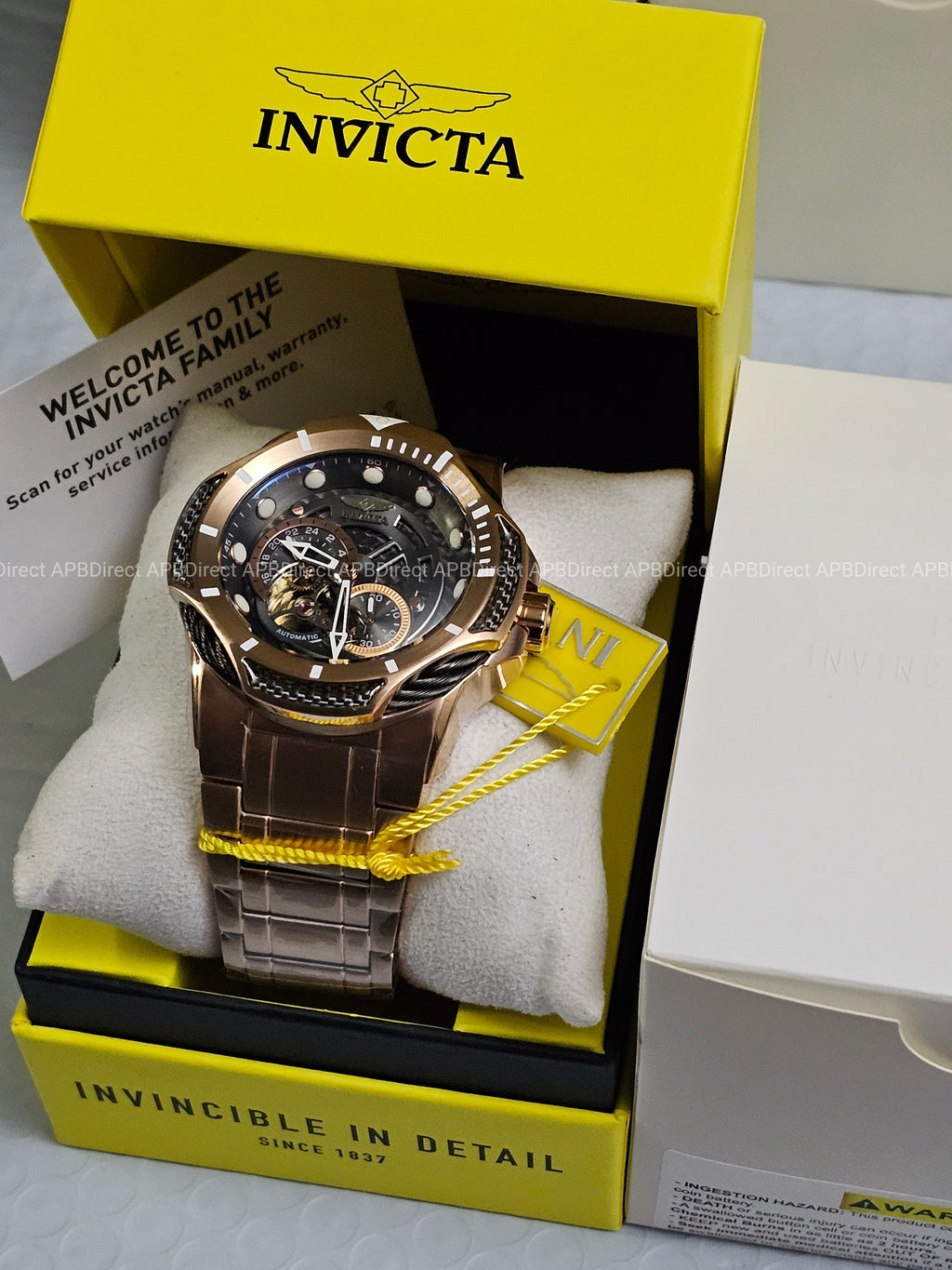 Invicta - BOLT - Automatic - Open ❤️ Heart Dial Rose Gold / Gunmetal mens watch