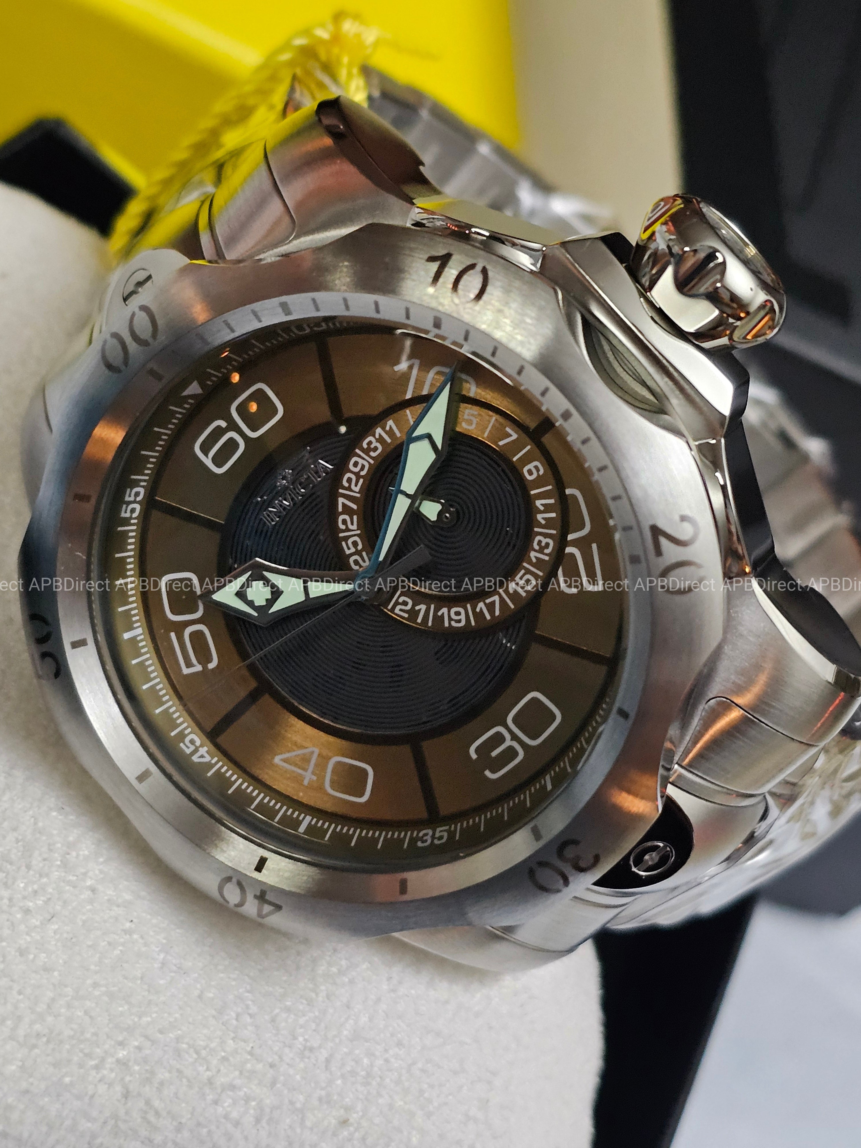 Invicta - VENOM - Partial Skeleton Gray & Khaki Dial 100m SS Bracelet mens watch