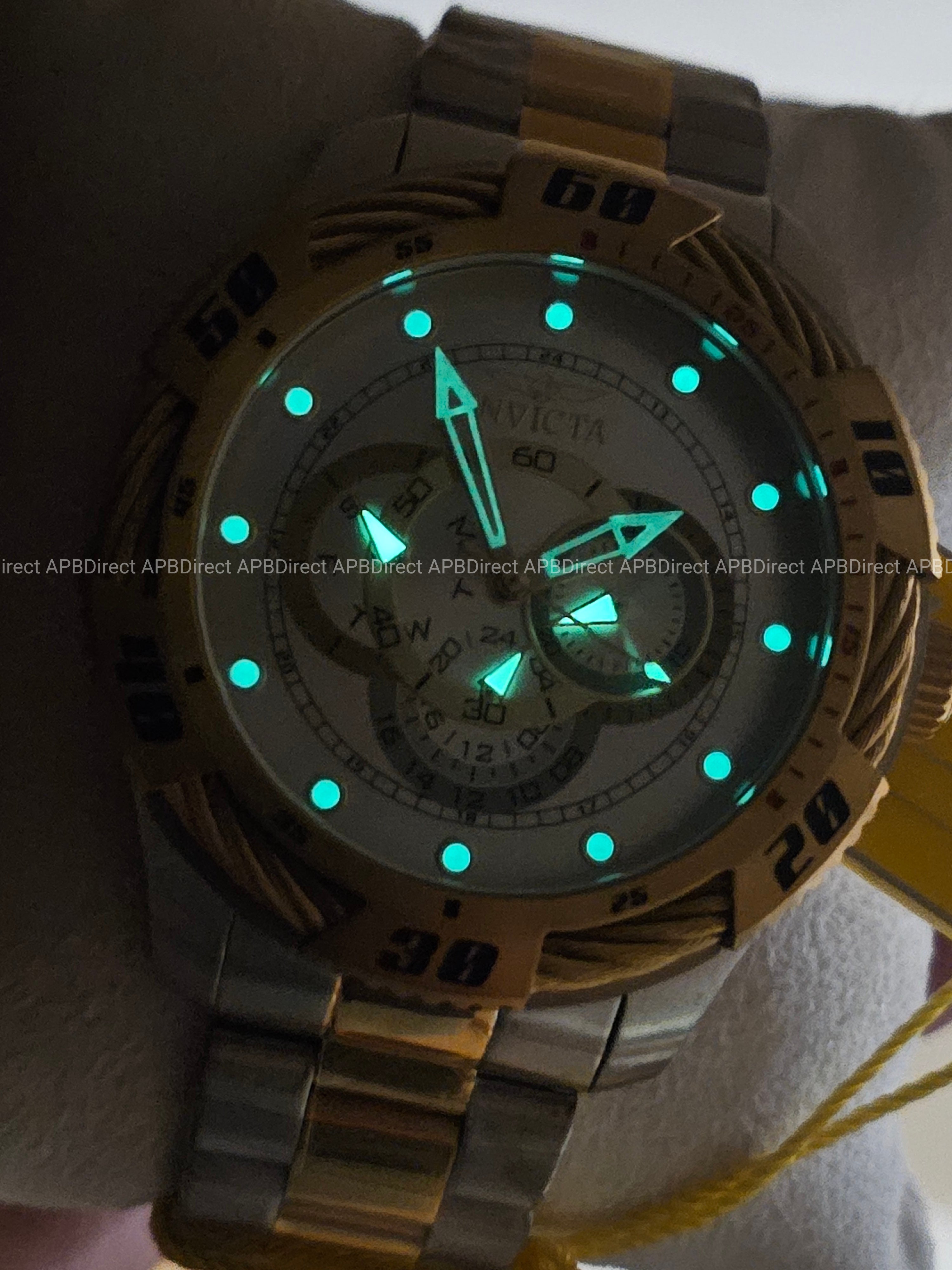 Invicta - Speedway - 2 Tone Multifunction TritNight Night Glow Lume mens watch